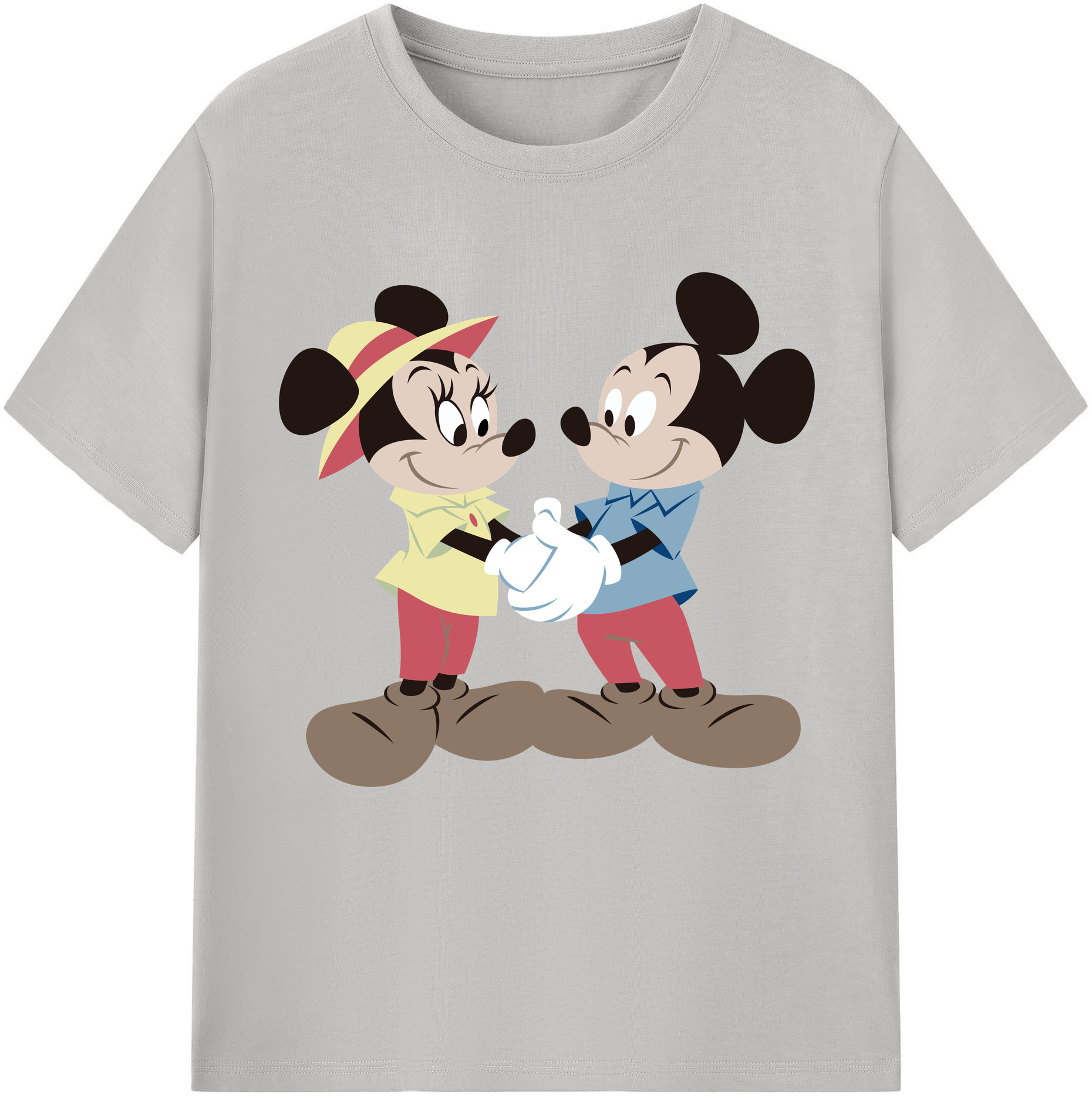 （画像用） ミッキーマウス Mickey Mouse 綿100％半袖Tシャツ（フロントプリント）