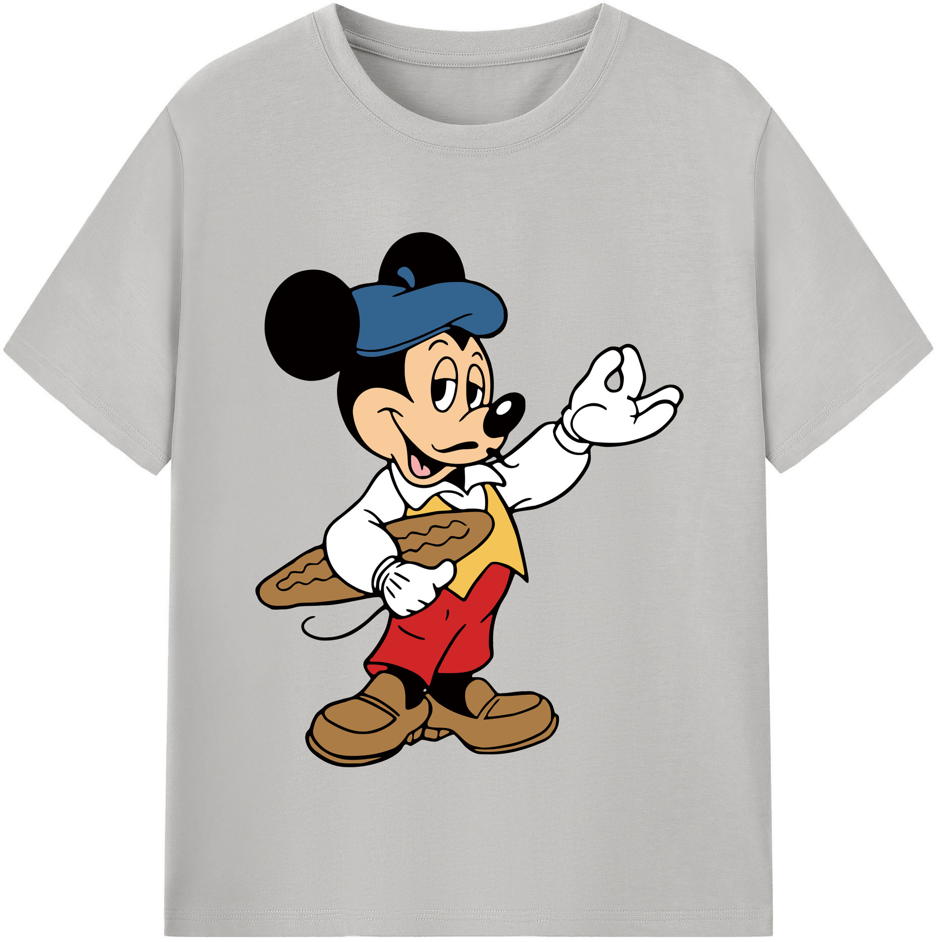 （画像用） ミッキーマウス Mickey Mouse 綿100％半袖Tシャツ（フロントプリント）