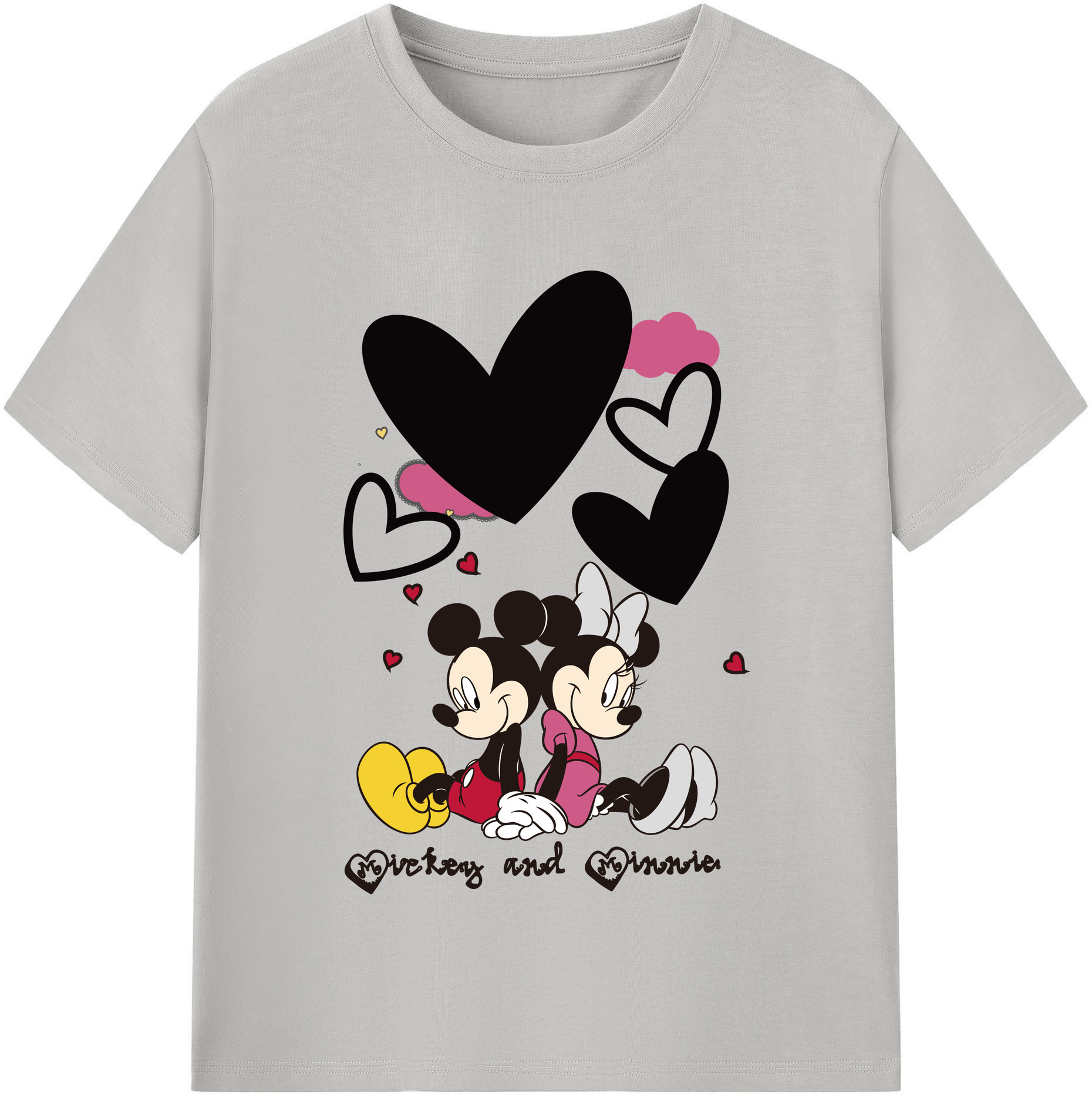 （画像用） ミッキーマウス Mickey Mouse 綿100％半袖Tシャツ（フロントプリント）