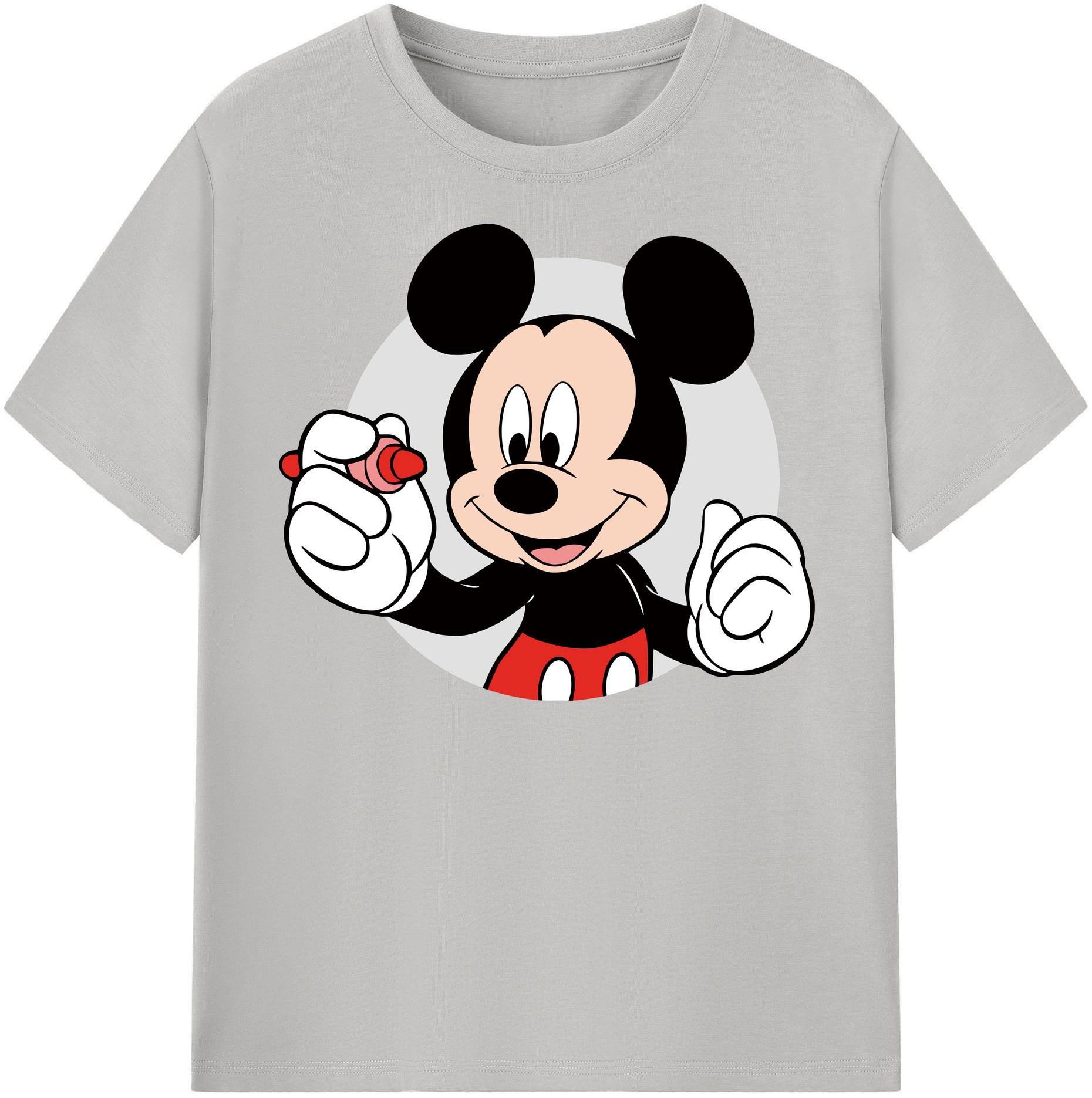 （画像用） ミッキーマウス Mickey Mouse 綿100％半袖Tシャツ（フロントプリント）