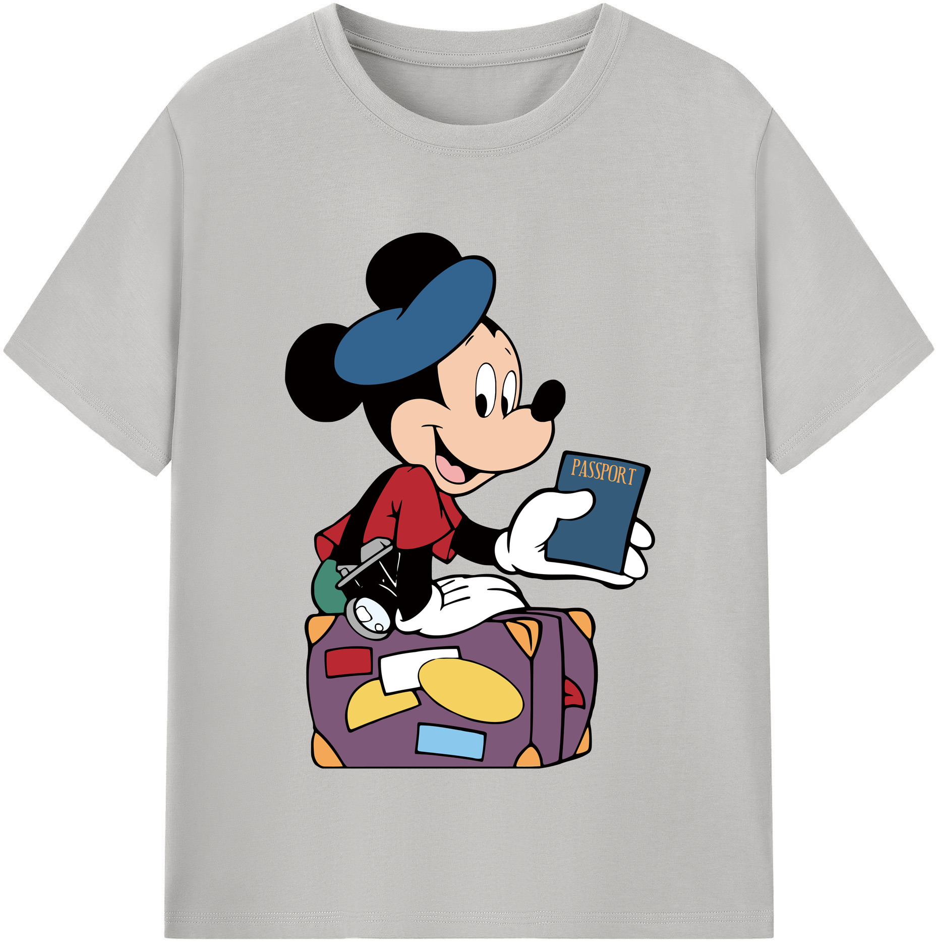 （画像用） ミッキーマウス Mickey Mouse 綿100％半袖Tシャツ（フロントプリント）