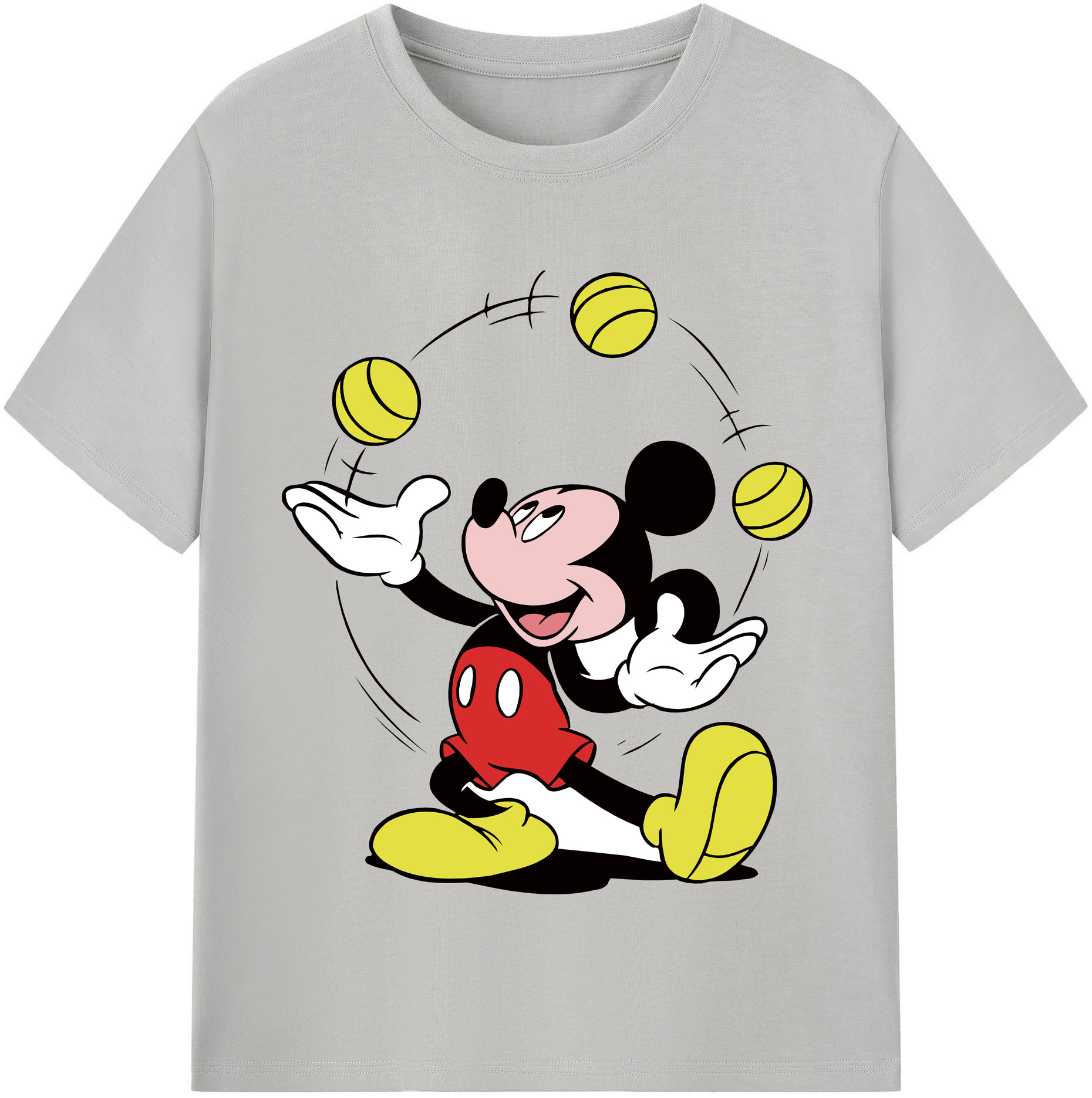（画像用） ミッキーマウス Mickey Mouse 綿100％半袖Tシャツ（フロントプリント）