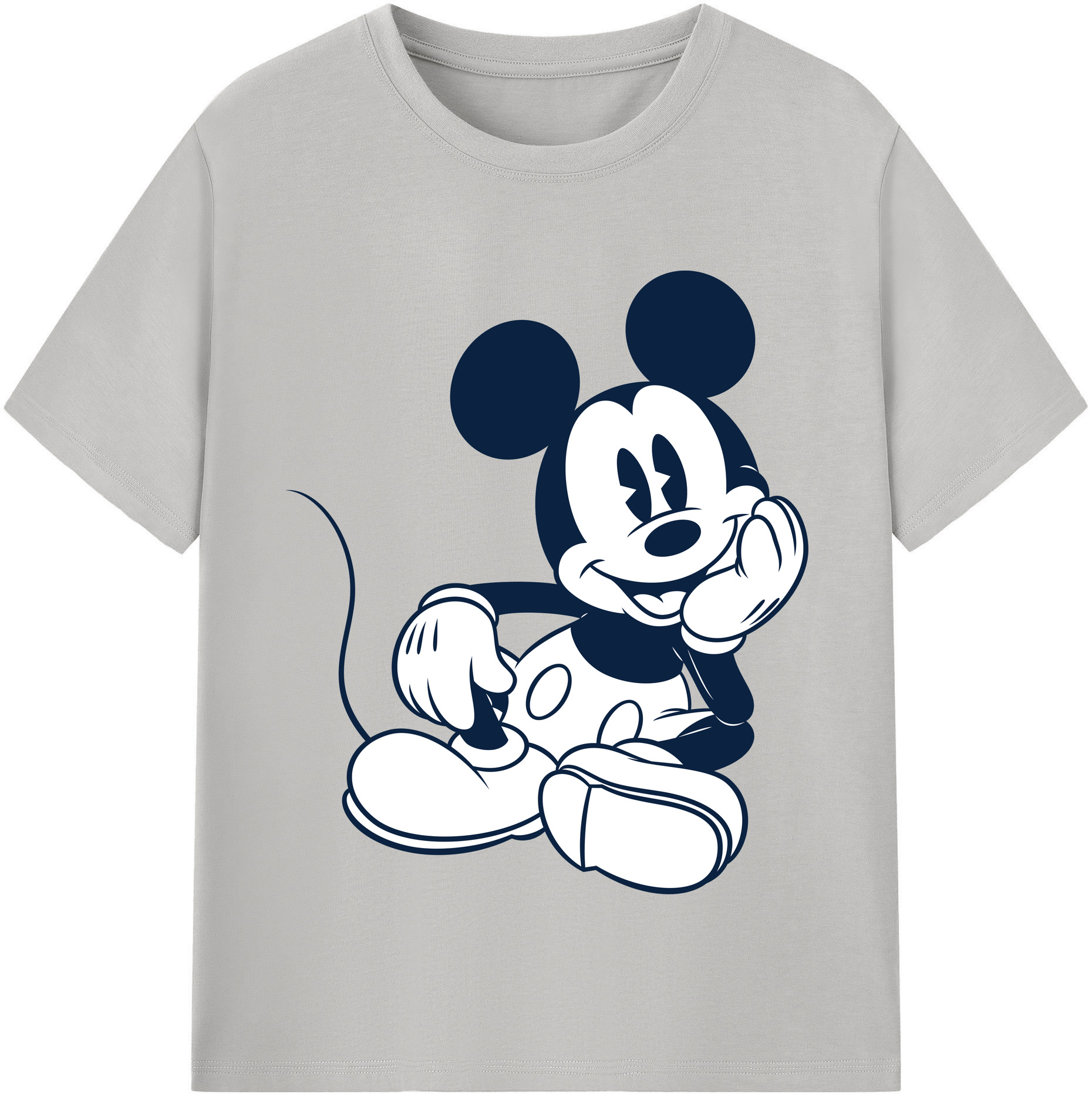 （画像用） ミッキーマウス Mickey Mouse 綿100％半袖Tシャツ（フロントプリント）