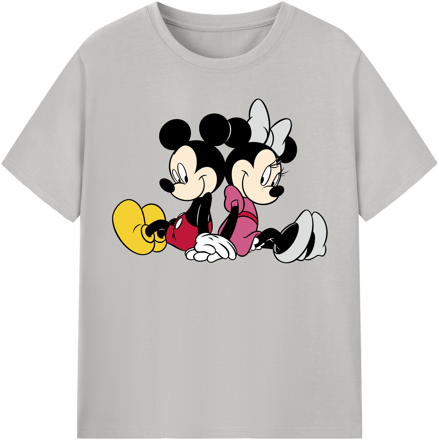 （画像用） ミッキーマウス Mickey Mouse 綿100％半袖Tシャツ（フロントプリント）