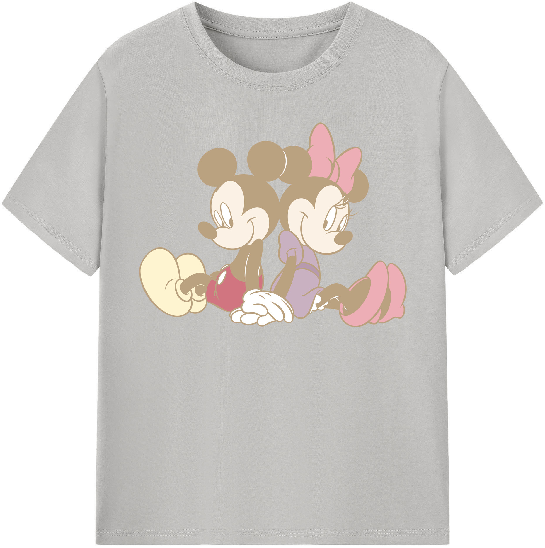（画像用） ミッキーマウス Mickey Mouse 綿100％半袖Tシャツ（フロントプリント）
