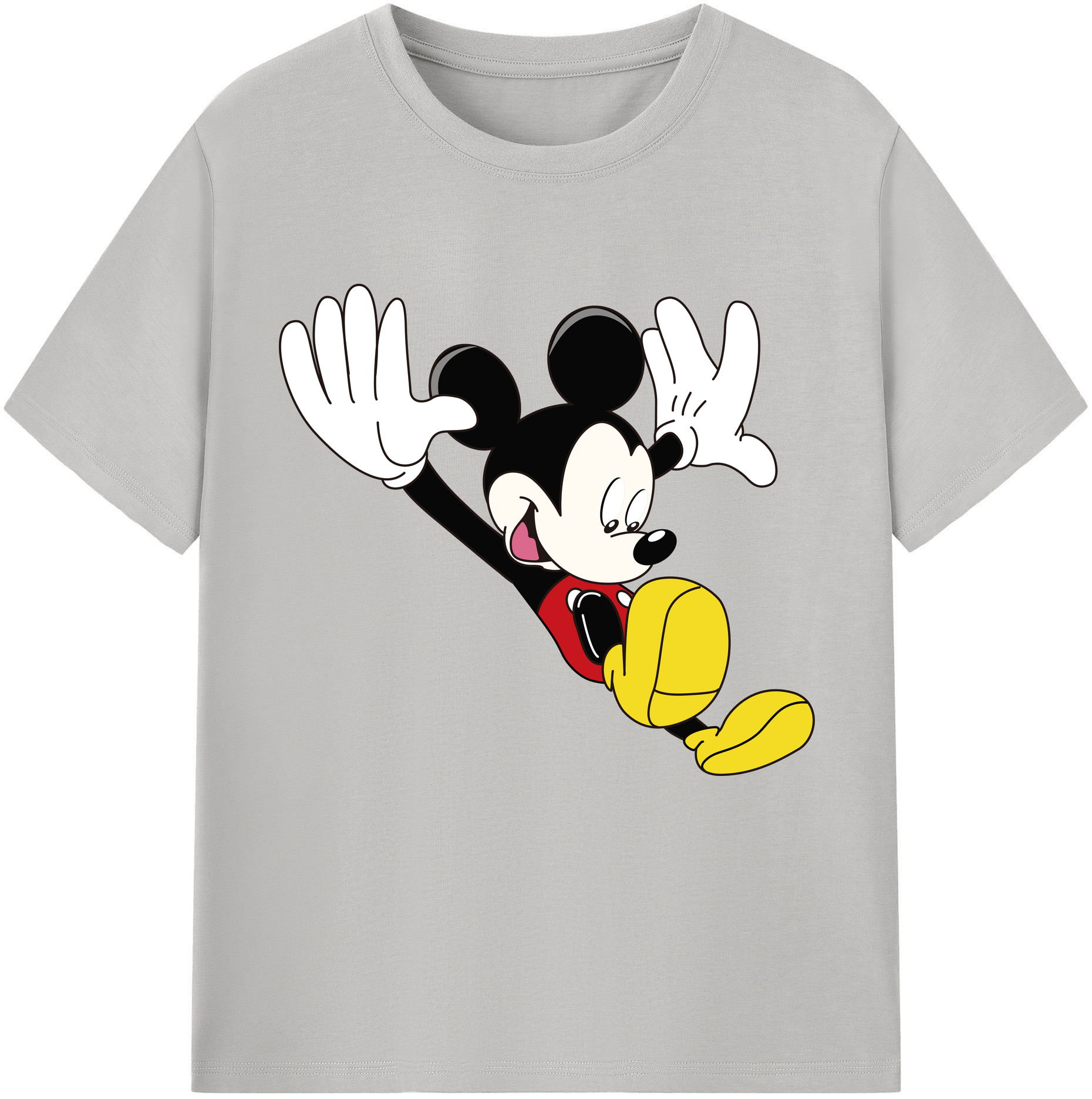 （画像用） ミッキーマウス Mickey Mouse 綿100％半袖Tシャツ（フロントプリント）