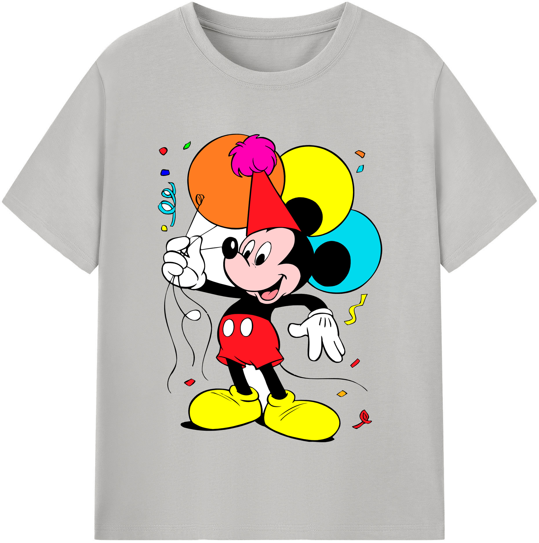 （画像用） ミッキーマウス Mickey Mouse 綿100％半袖Tシャツ（フロントプリント）