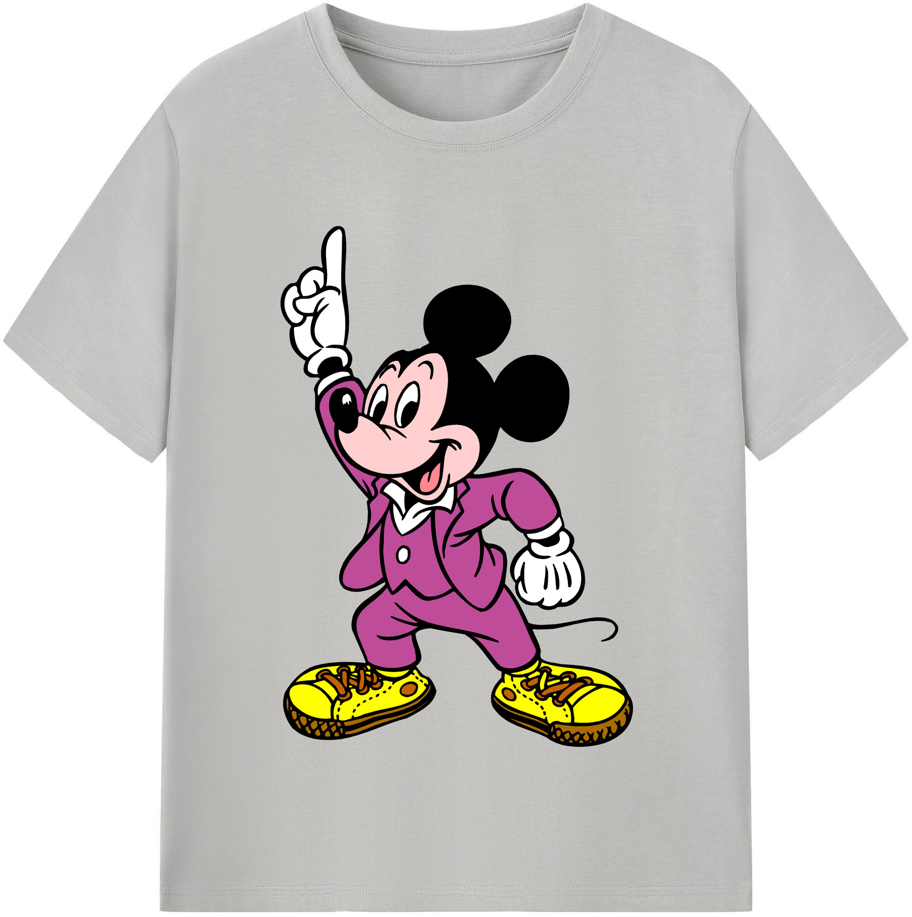 （画像用） ミッキーマウス Mickey Mouse 綿100％半袖Tシャツ（フロントプリント）