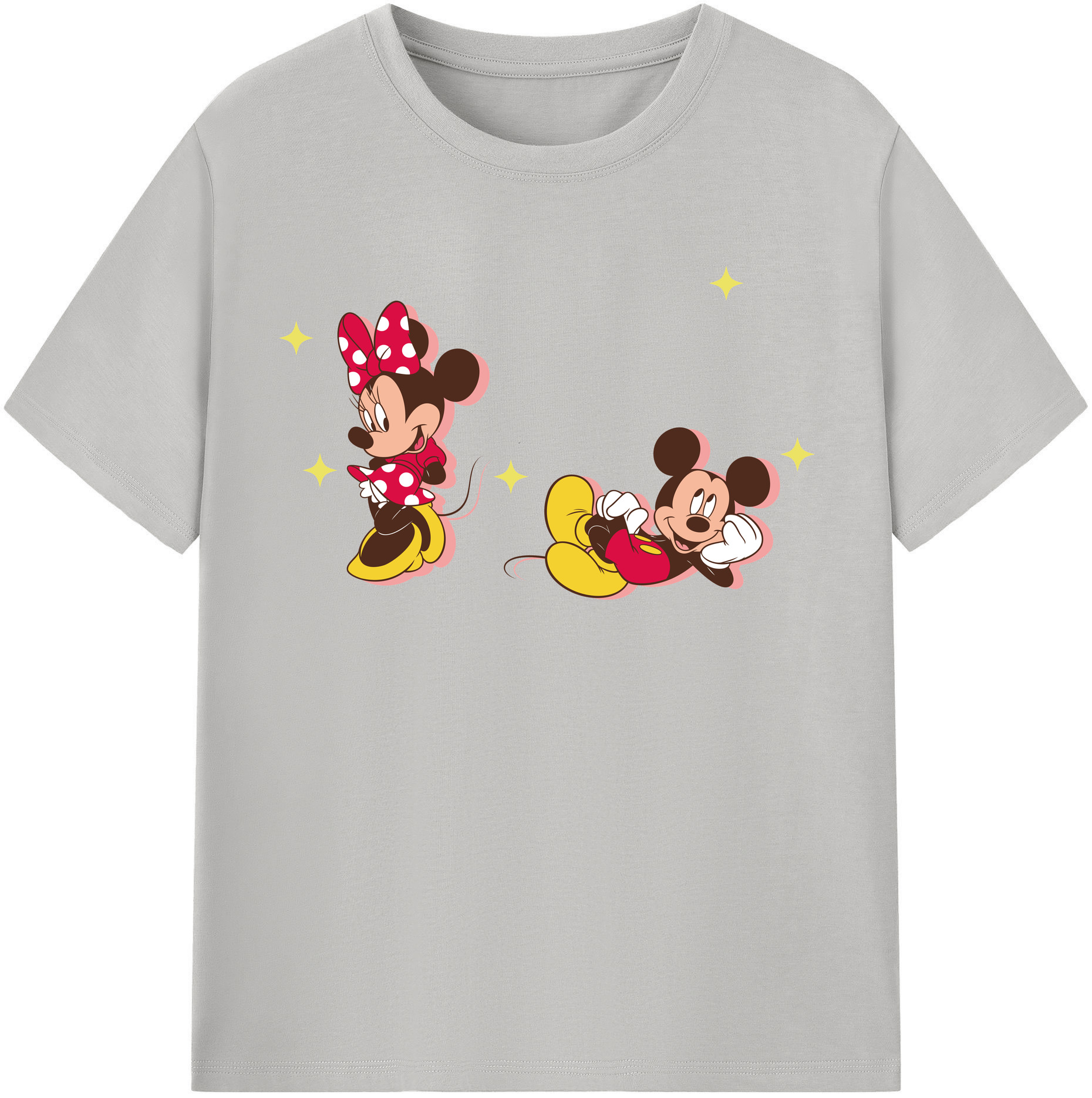 （画像用） ミッキーマウス Mickey Mouse 綿100％半袖Tシャツ（フロントプリント）