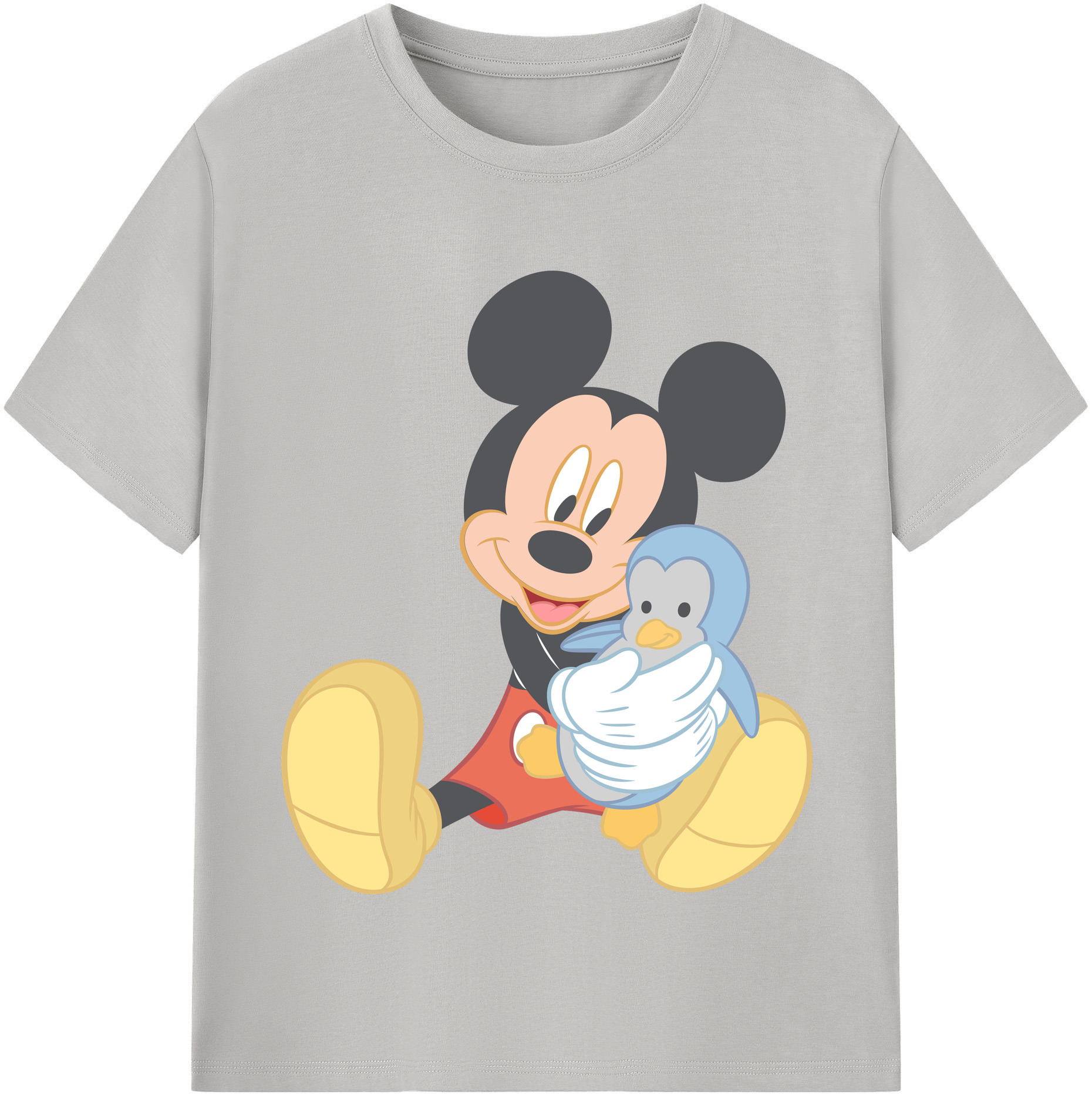 （画像用） ミッキーマウス Mickey Mouse 綿100％半袖Tシャツ（フロントプリント）