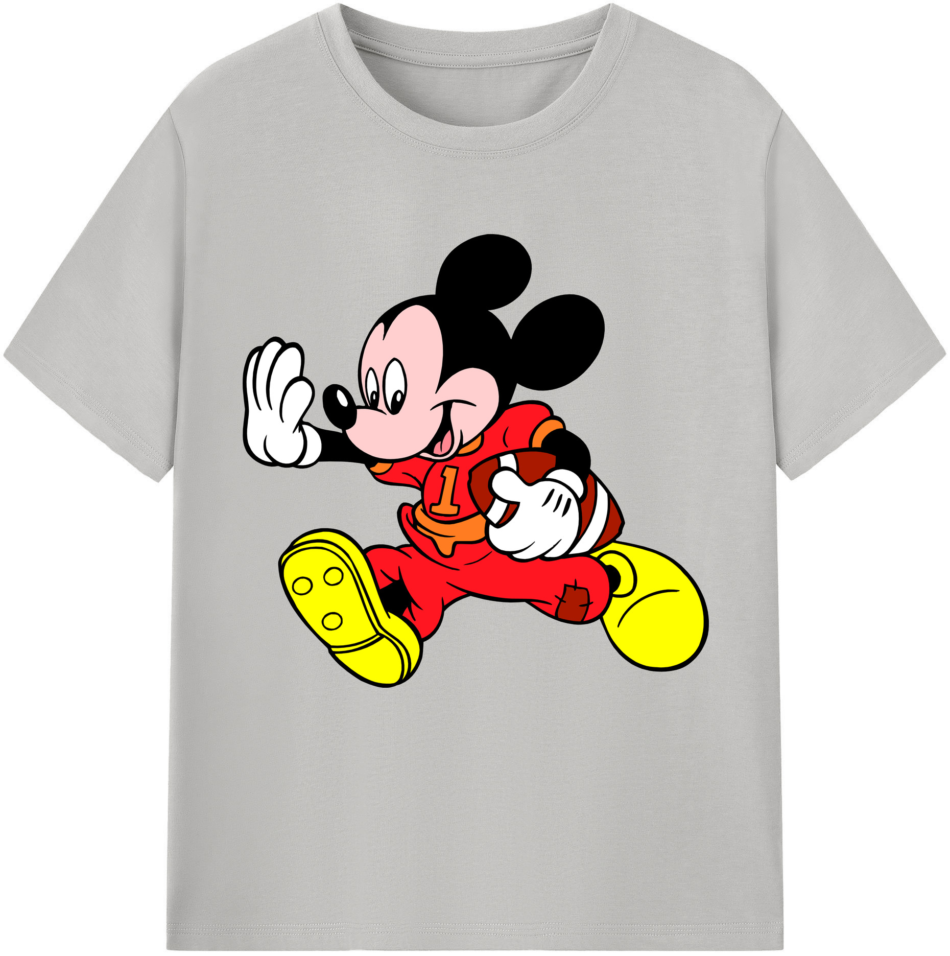 （画像用） ミッキーマウス Mickey Mouse 綿100％半袖Tシャツ（フロントプリント）