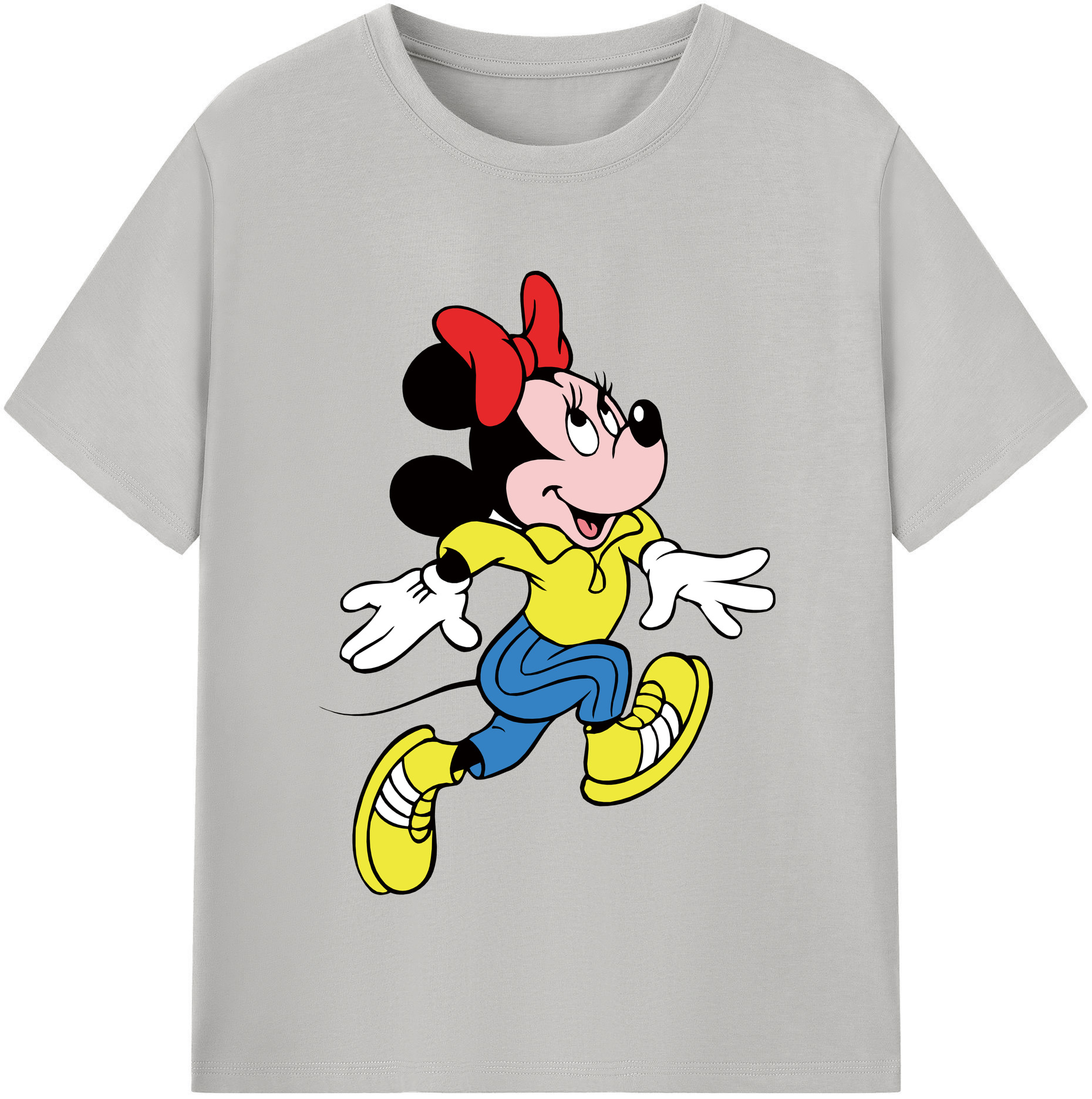 （画像用） ミッキーマウス Mickey Mouse 綿100％半袖Tシャツ（フロントプリント）