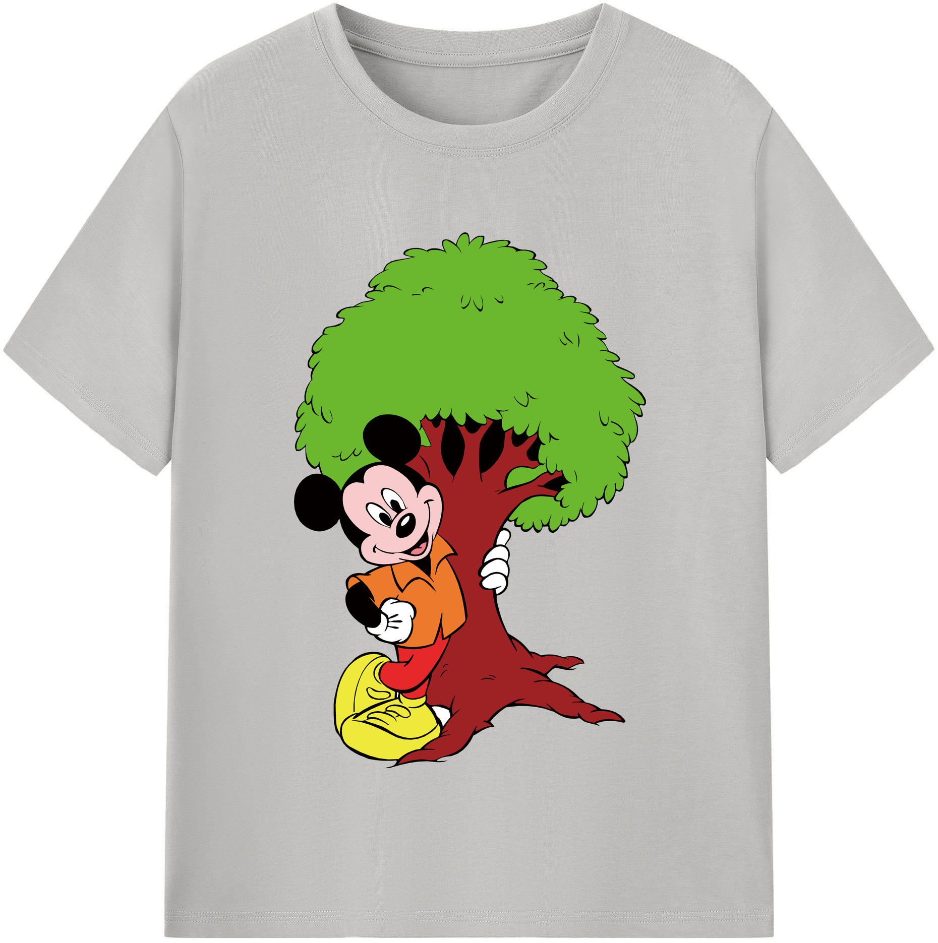 （画像用） ミッキーマウス Mickey Mouse 綿100％半袖Tシャツ（フロントプリント）