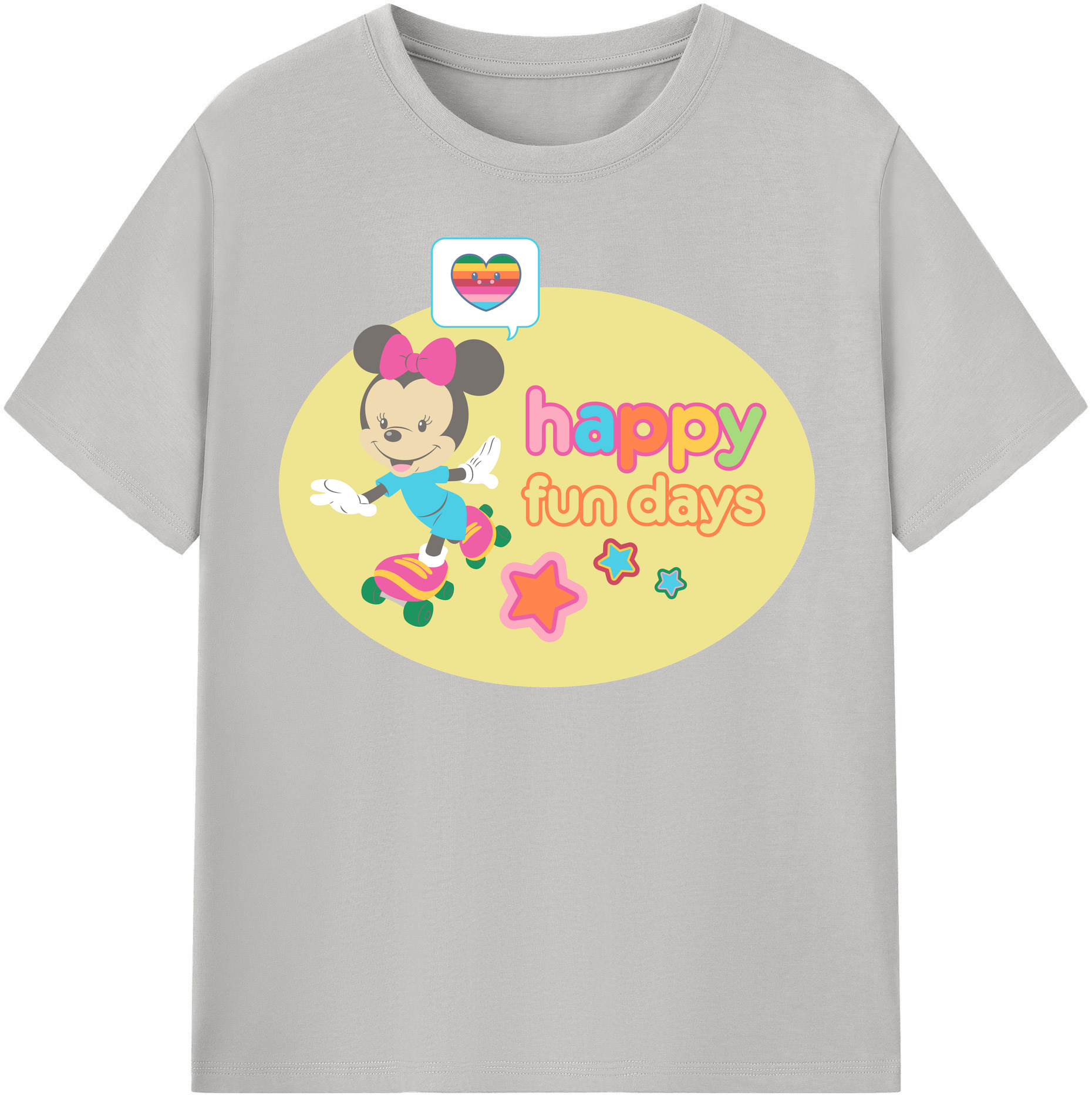 （画像用） ミッキーマウス Mickey Mouse 綿100％半袖Tシャツ（フロントプリント）