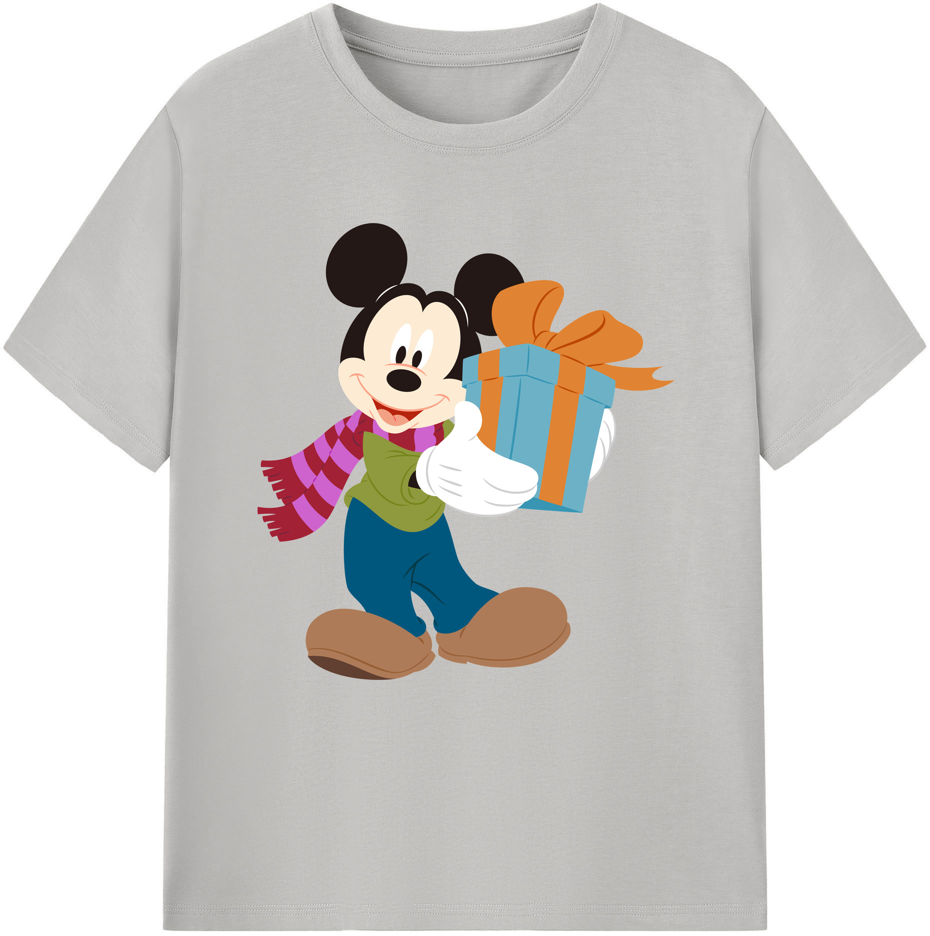 （画像用） ミッキーマウス Mickey Mouse 綿100％半袖Tシャツ（フロントプリント）