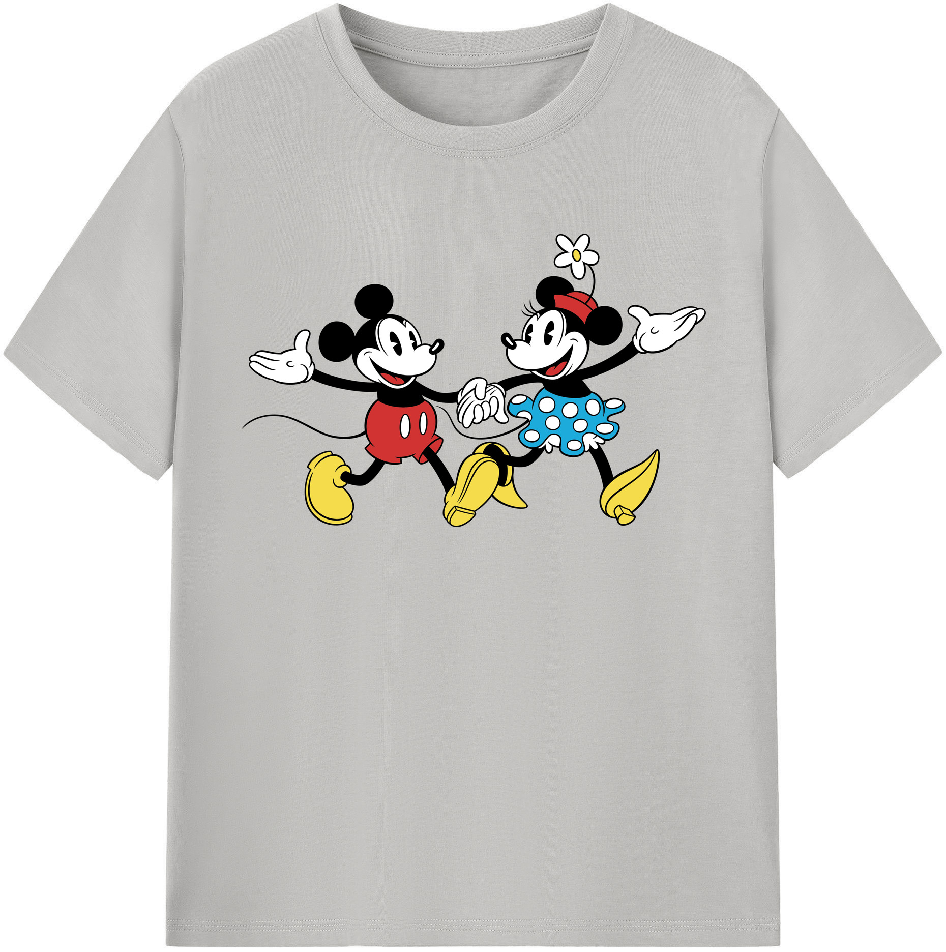 （画像用） ミッキーマウス Mickey Mouse 綿100％半袖Tシャツ（フロントプリント）