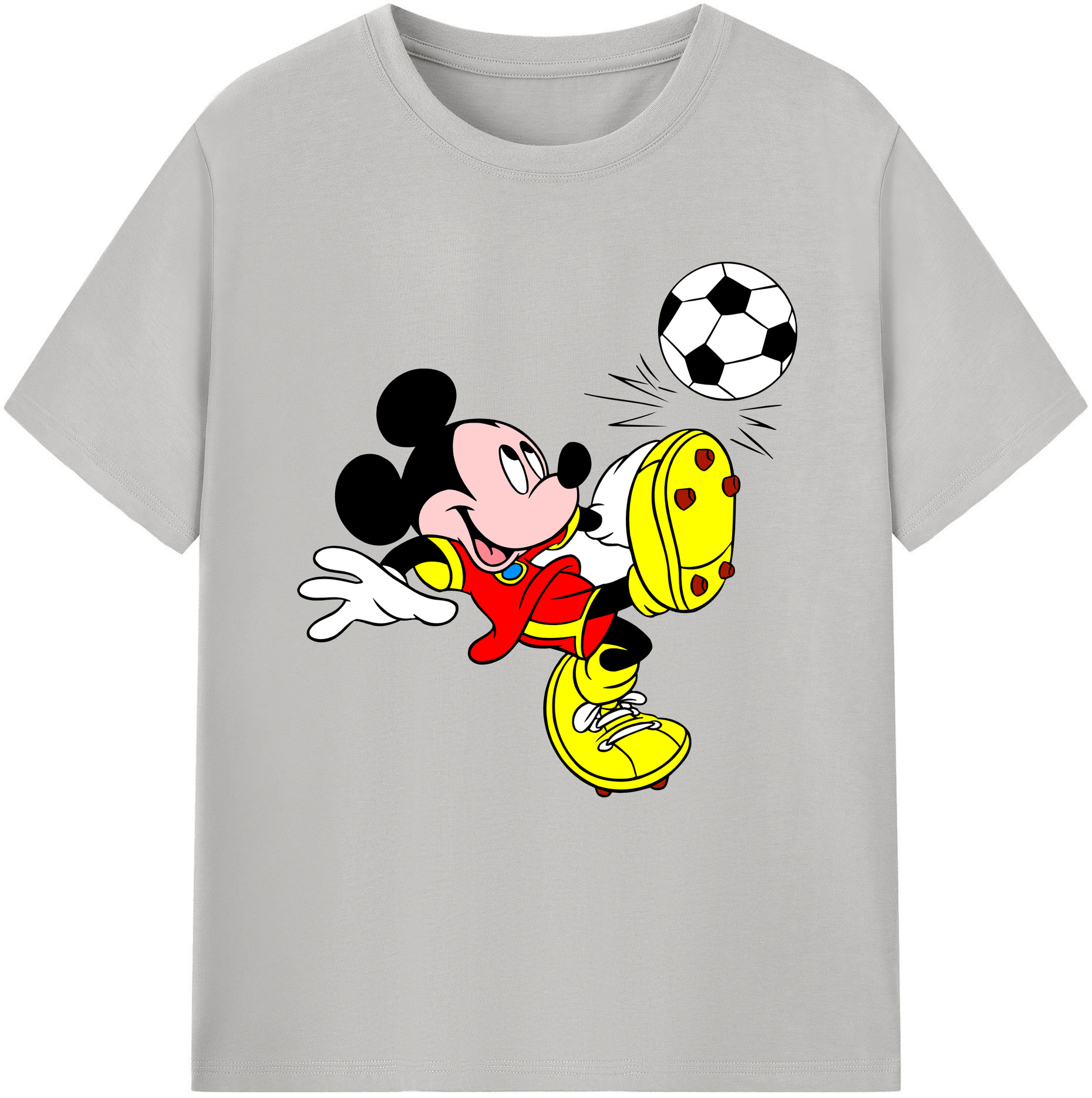 （画像用） ミッキーマウス Mickey Mouse 綿100％半袖Tシャツ（フロントプリント）