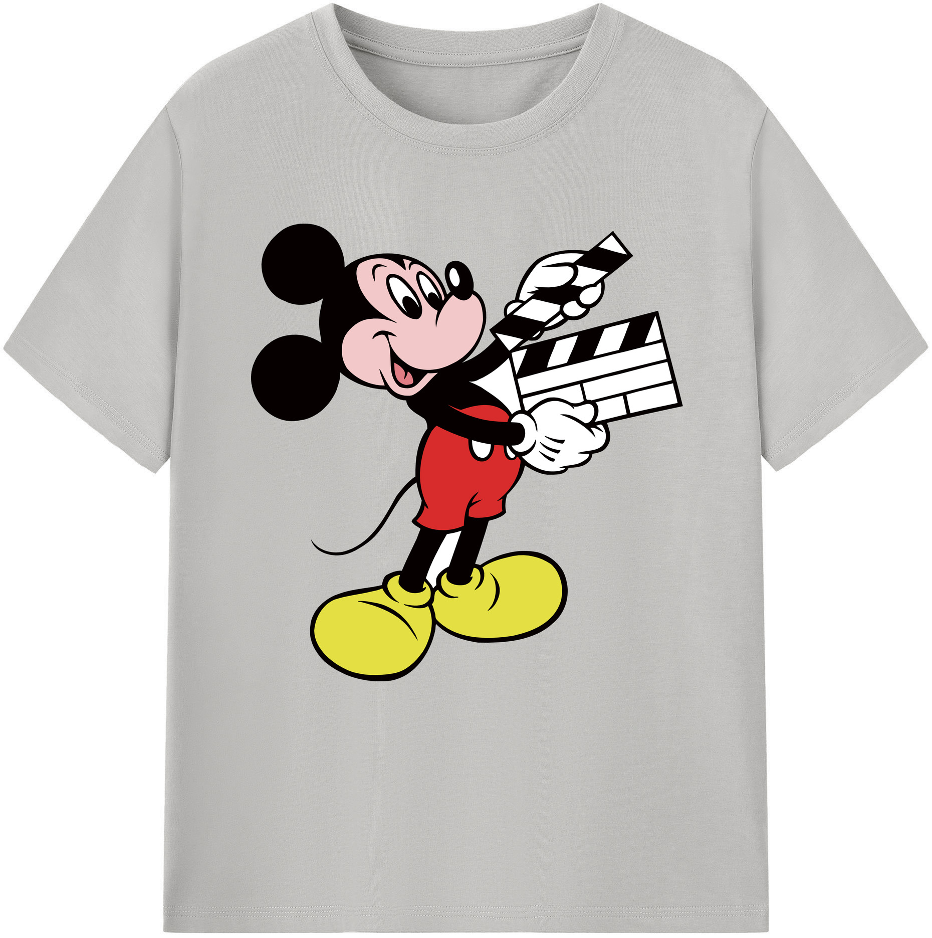 （画像用） ミッキーマウス Mickey Mouse 綿100％半袖Tシャツ（フロントプリント）