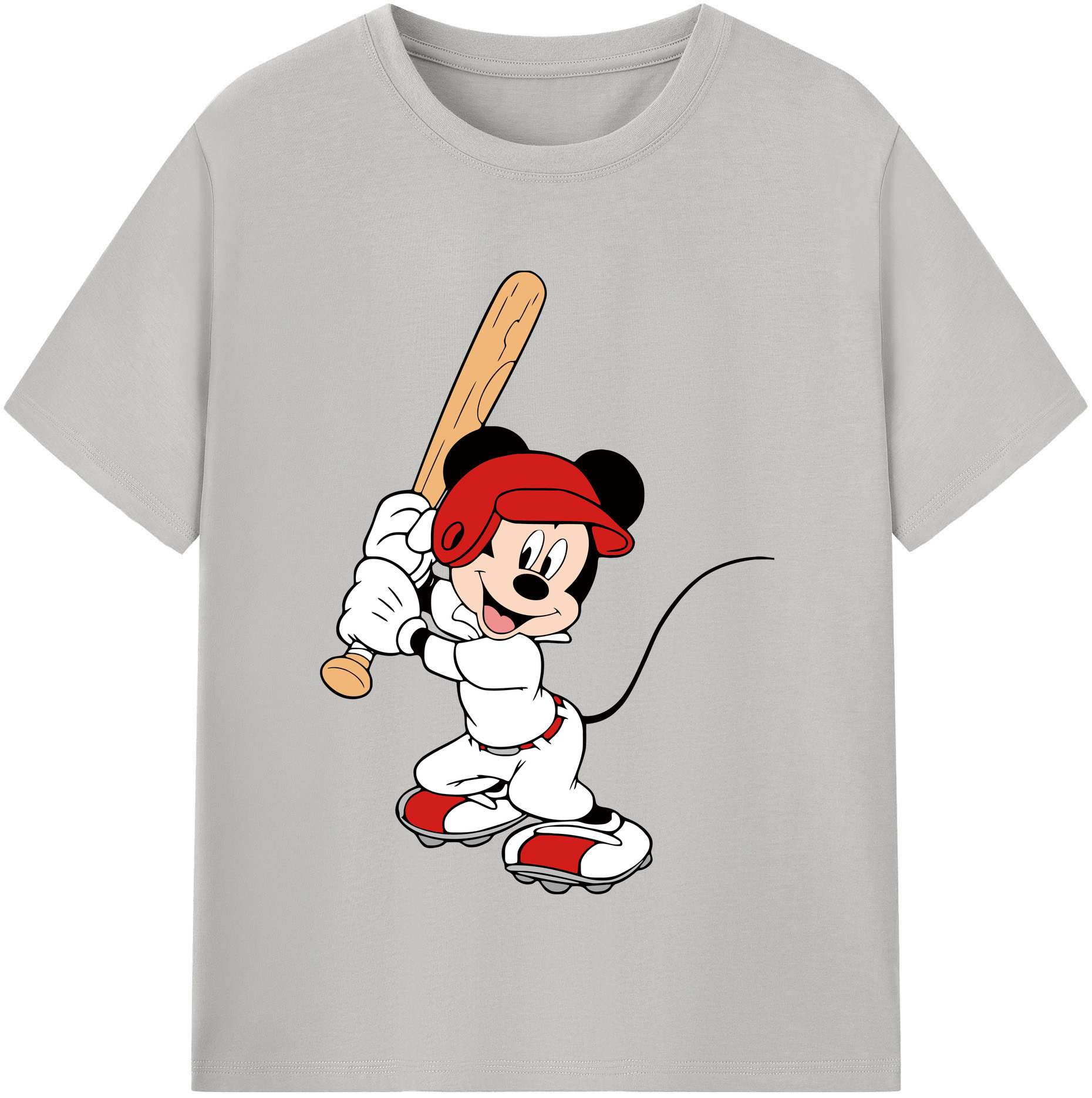 （画像用） ミッキーマウス Mickey Mouse 綿100％半袖Tシャツ（フロントプリント）