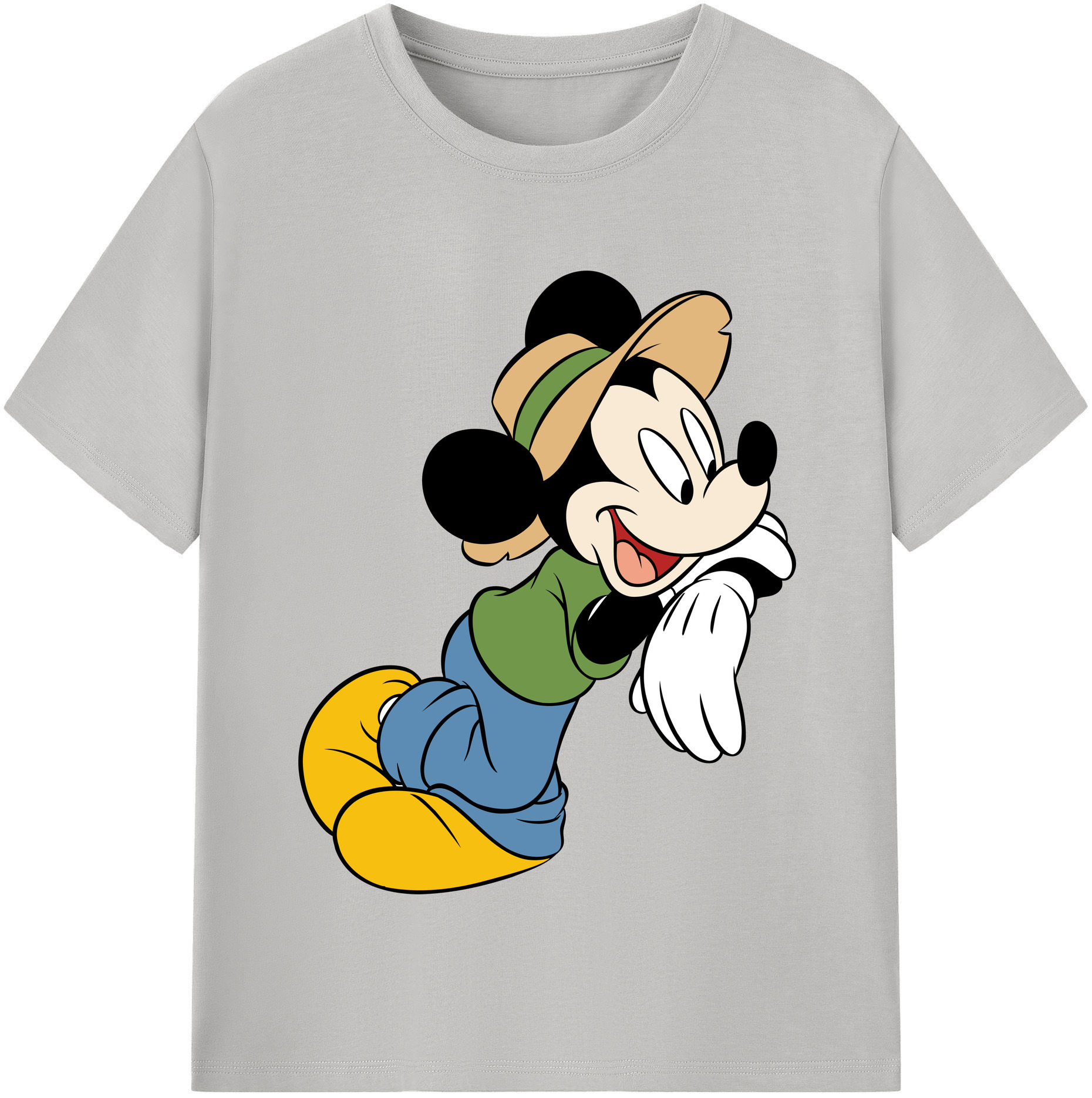 （画像用） ミッキーマウス Mickey Mouse 綿100％半袖Tシャツ（フロントプリント）