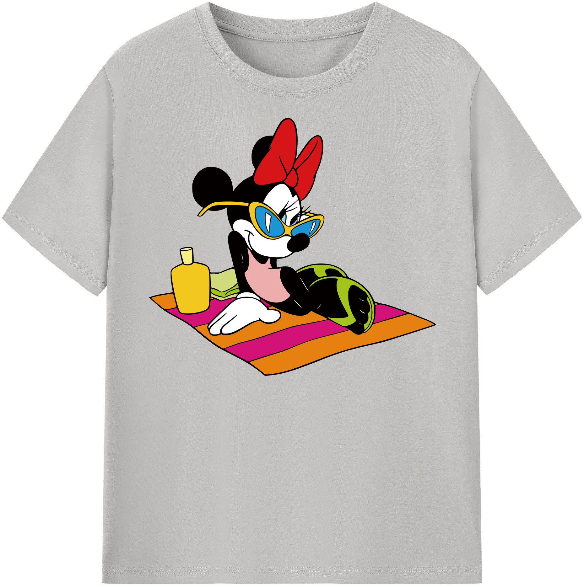 （画像用） ミッキーマウス Mickey Mouse 綿100％半袖Tシャツ（フロントプリント）