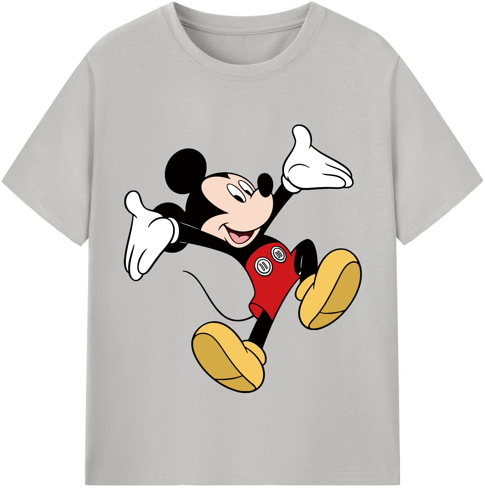 （画像用） ミッキーマウス Mickey Mouse 綿100％半袖Tシャツ（フロントプリント）