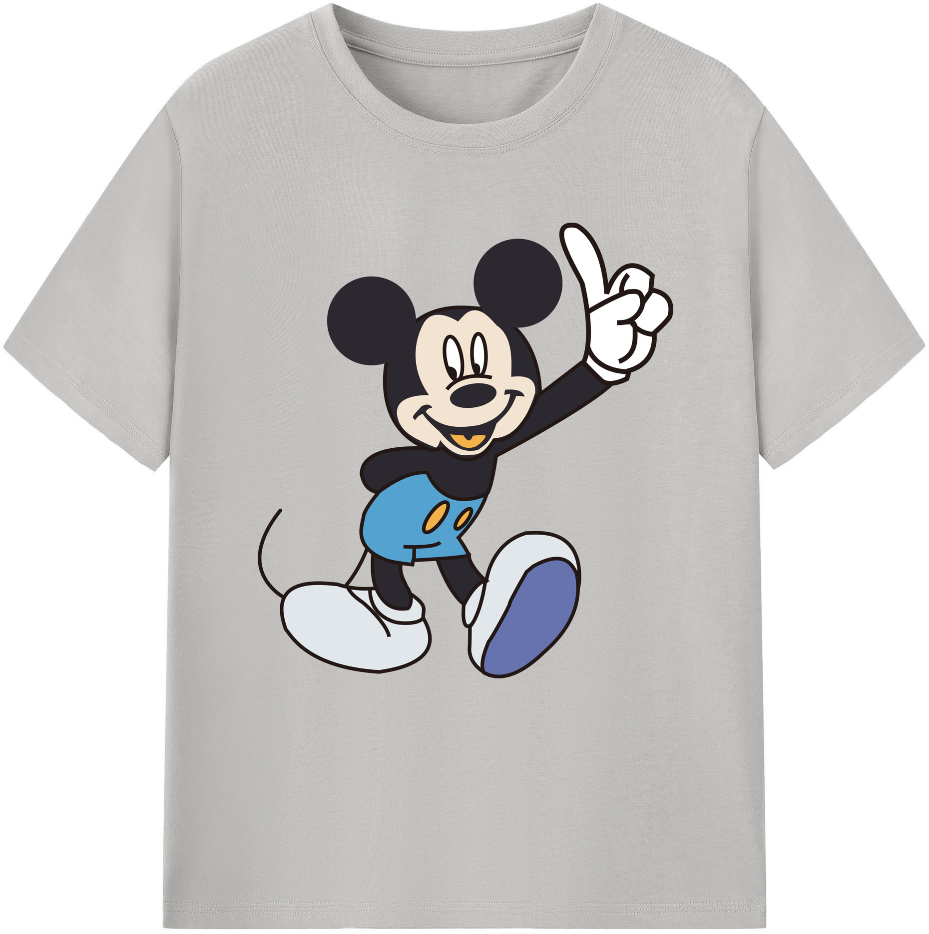（画像用） ミッキーマウス Mickey Mouse 綿100％半袖Tシャツ（フロントプリント）