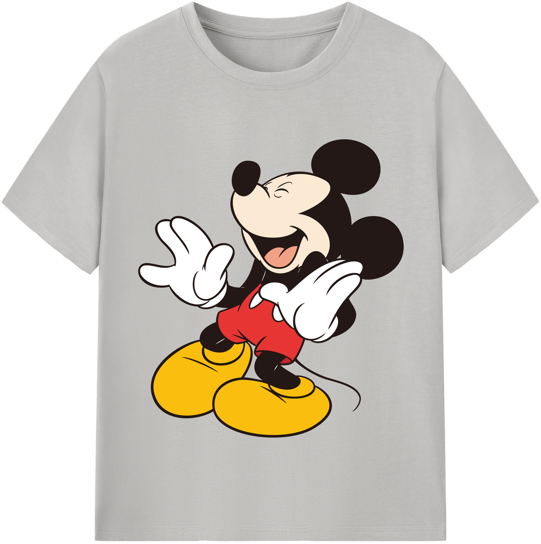 （画像用） ミッキーマウス Mickey Mouse 綿100％半袖Tシャツ（フロントプリント）