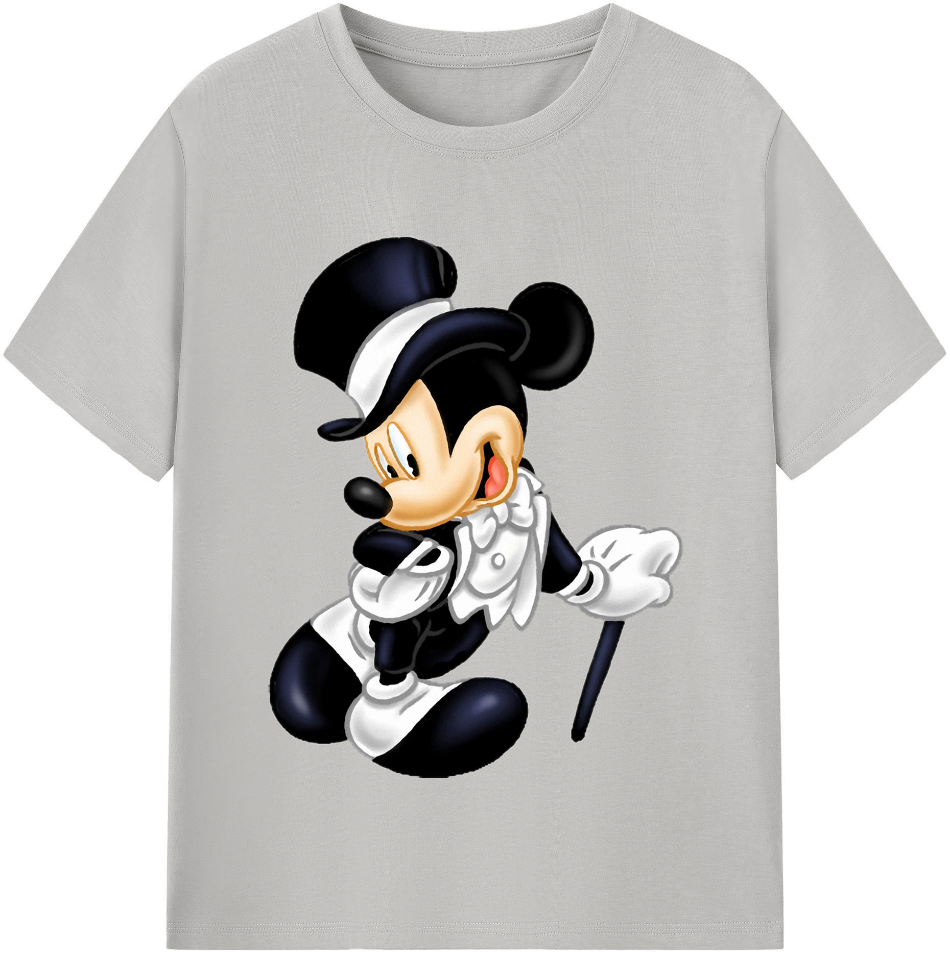 （画像用） ミッキーマウス Mickey Mouse 綿100％半袖Tシャツ（フロントプリント）