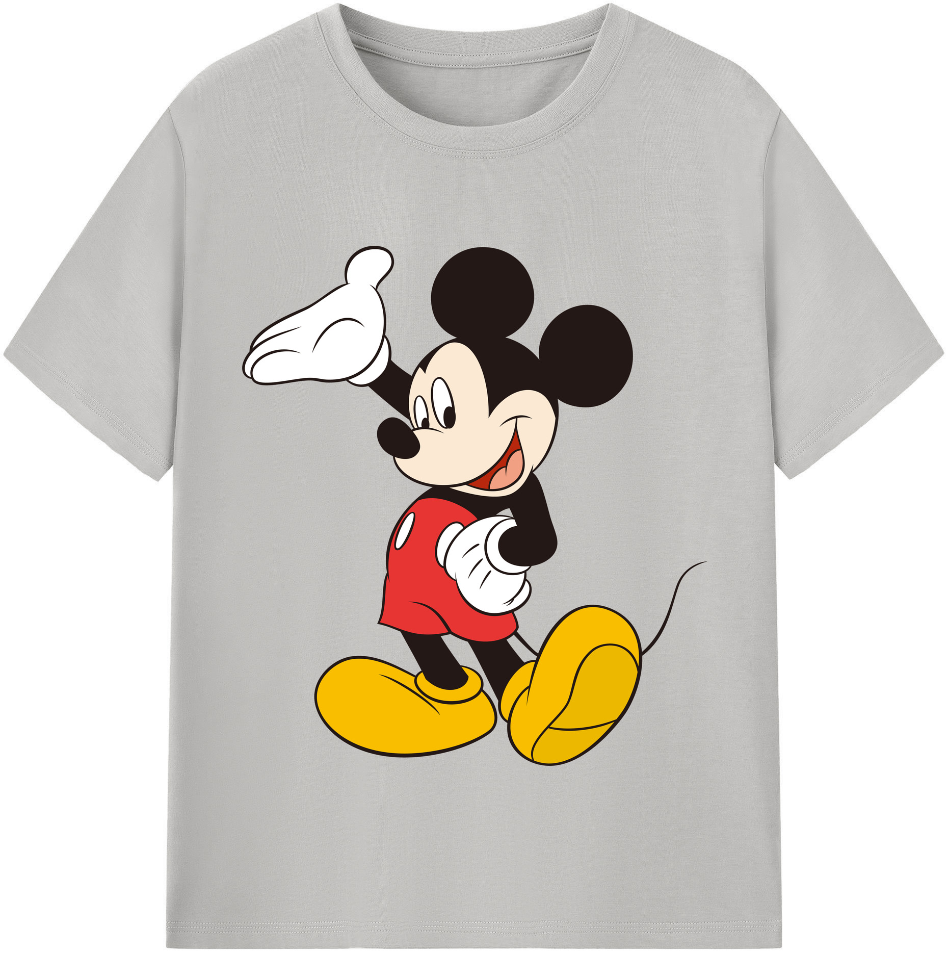 （画像用） ミッキーマウス Mickey Mouse 綿100％半袖Tシャツ（フロントプリント）