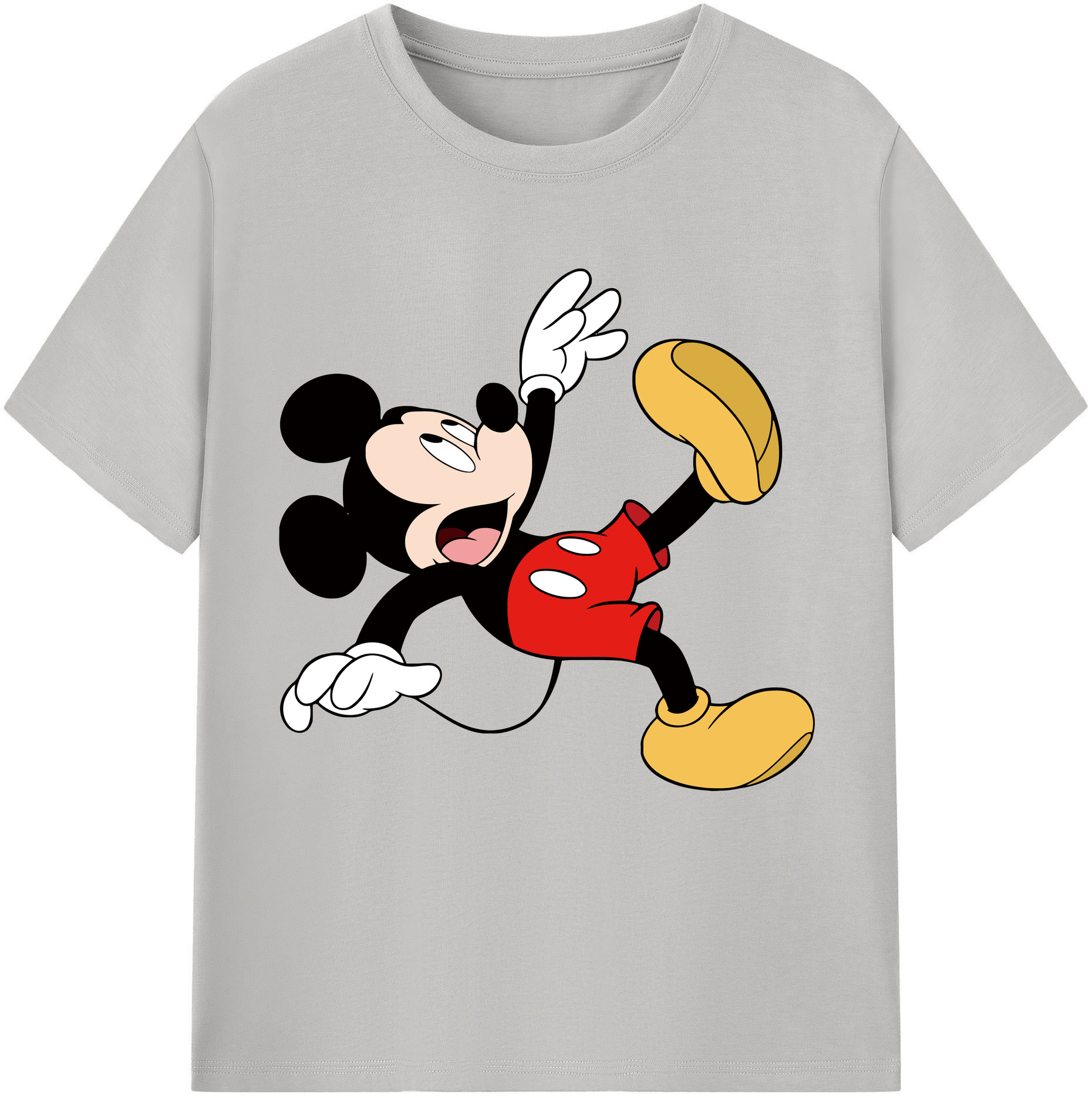 （画像用） ミッキーマウス Mickey Mouse 綿100％半袖Tシャツ（フロントプリント）