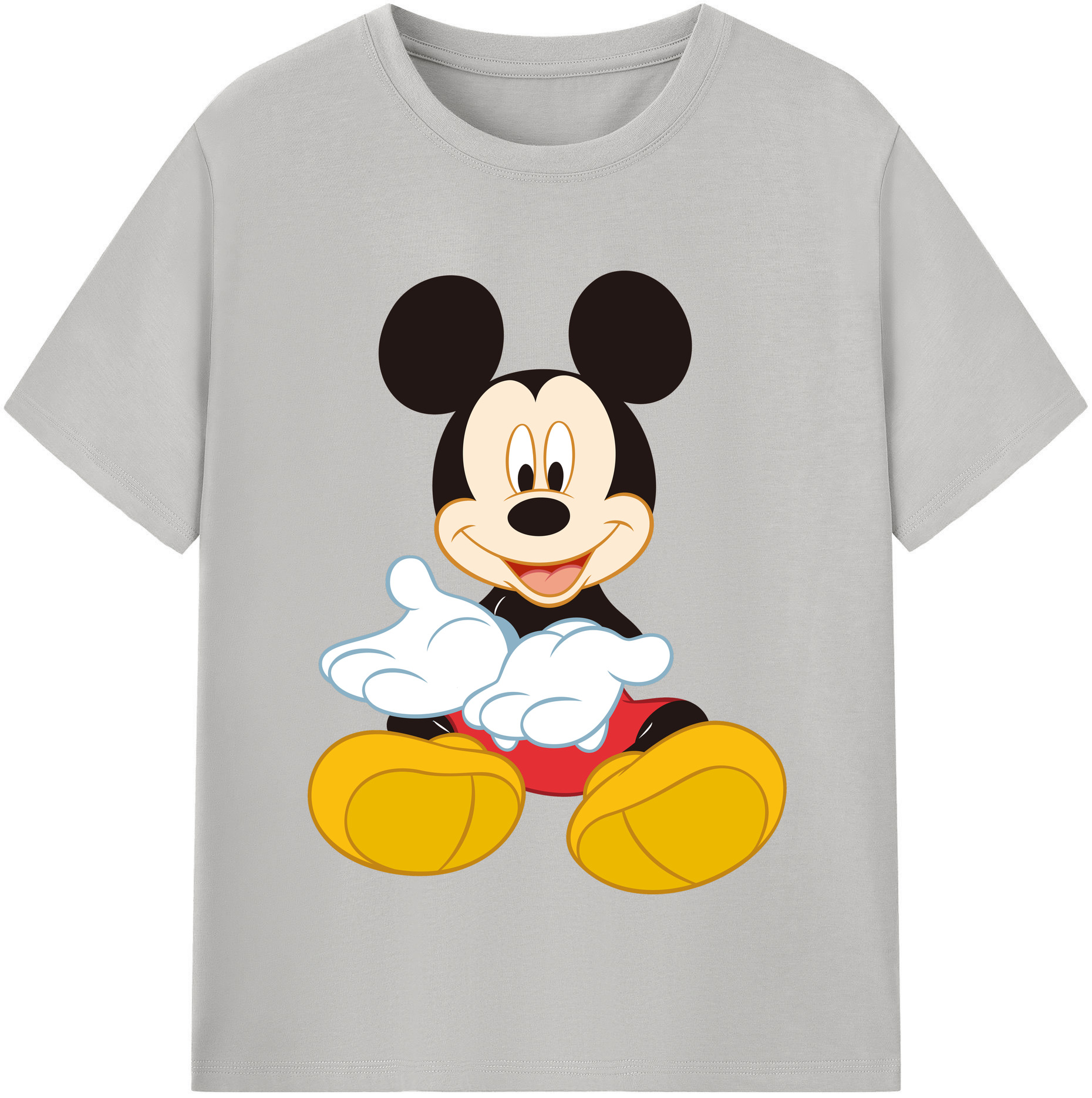 （画像用） ミッキーマウス Mickey Mouse 綿100％半袖Tシャツ（フロントプリント）