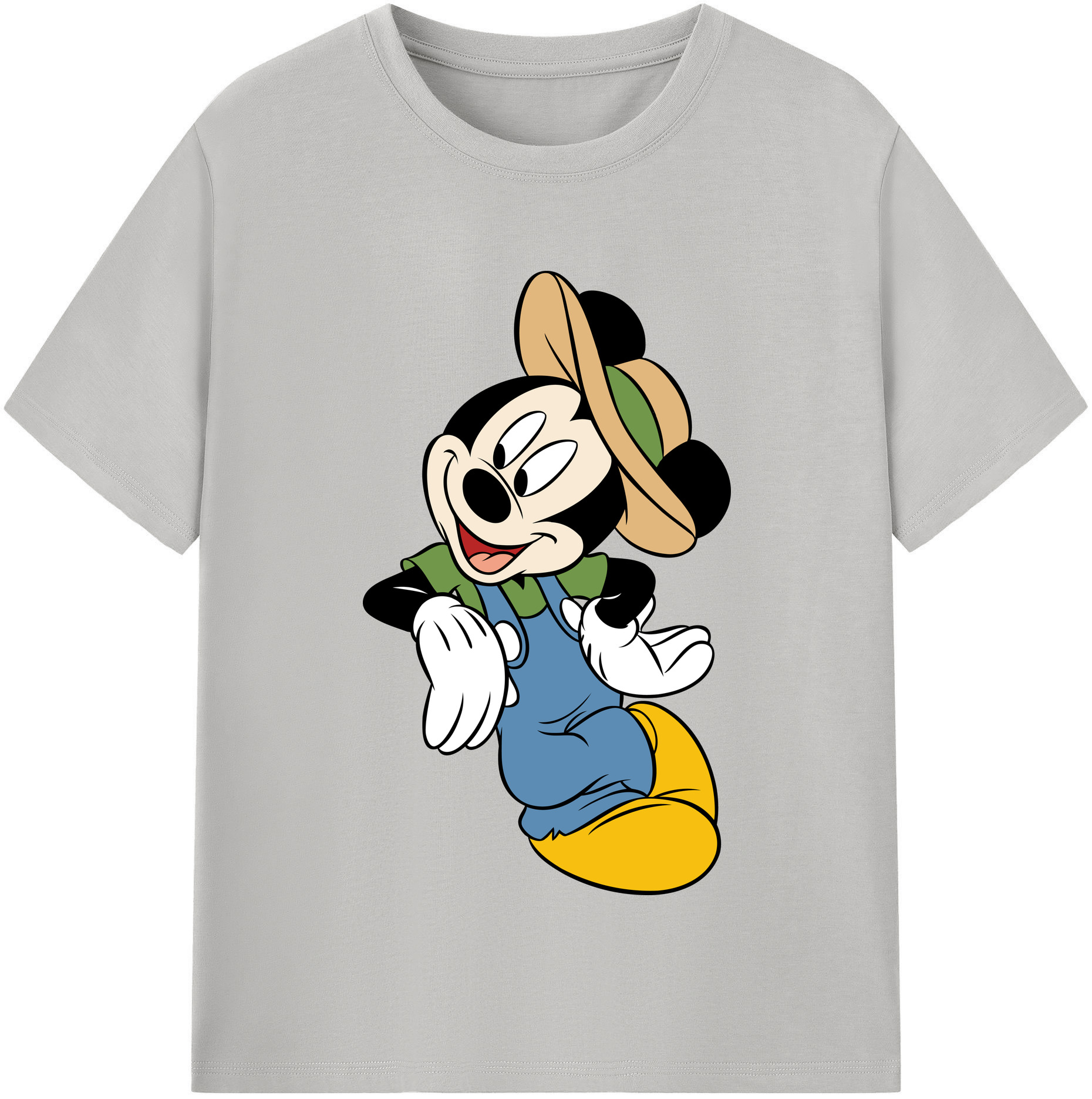 （画像用） ミッキーマウス Mickey Mouse 綿100％半袖Tシャツ（フロントプリント）