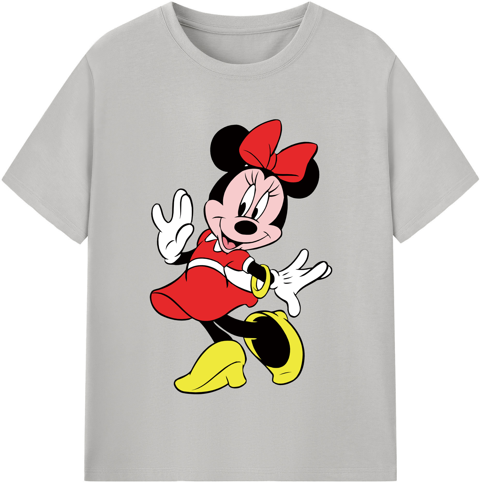 （画像用） ミッキーマウス Mickey Mouse 綿100％半袖Tシャツ（フロントプリント）