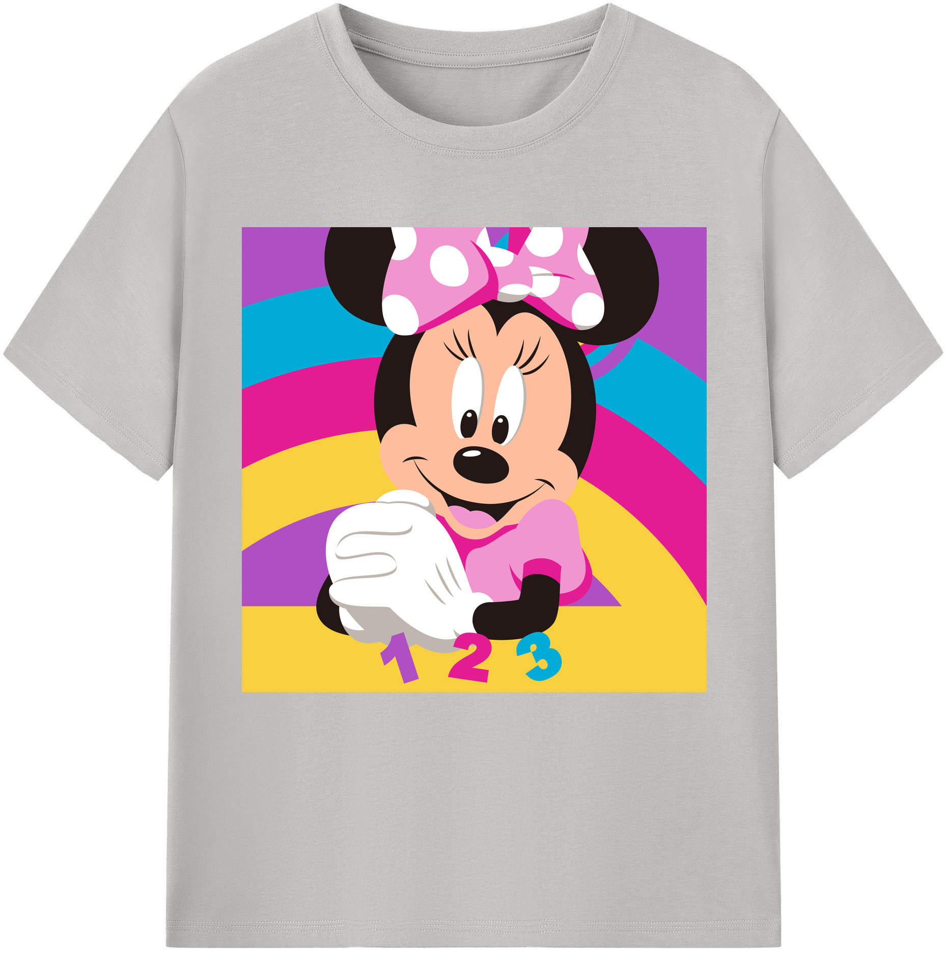 （画像用） ミッキーマウス Mickey Mouse 綿100％半袖Tシャツ（フロントプリント）