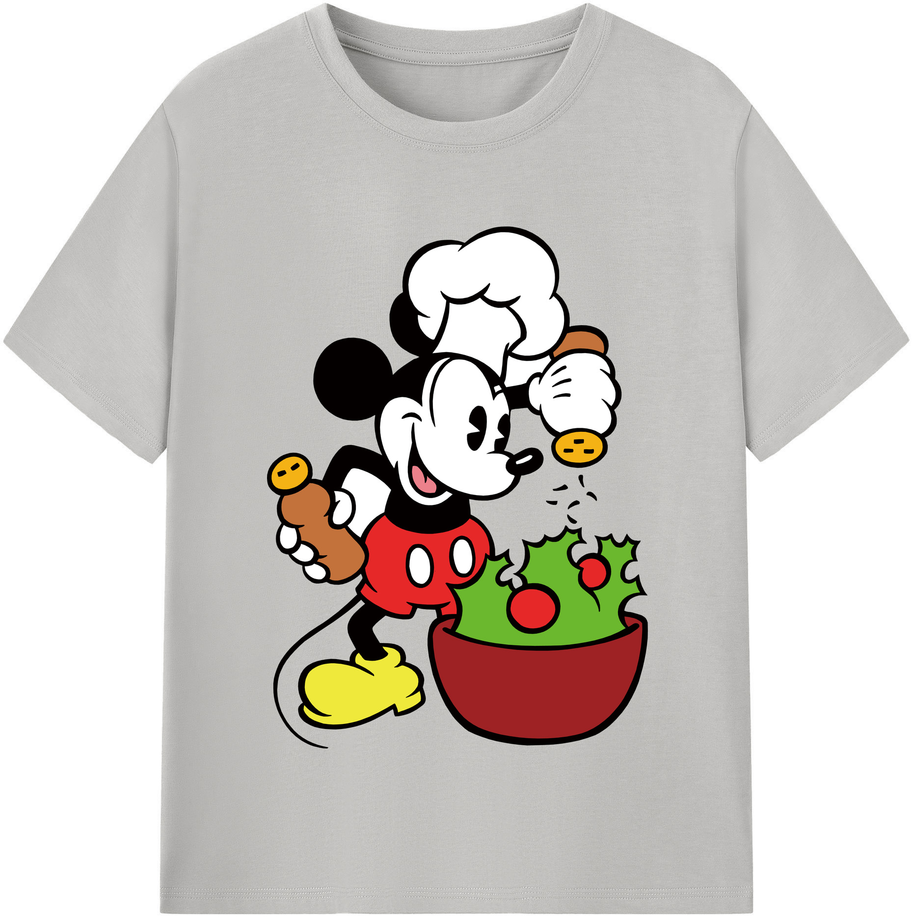 （画像用） ミッキーマウス Mickey Mouse 綿100％半袖Tシャツ（フロントプリント）