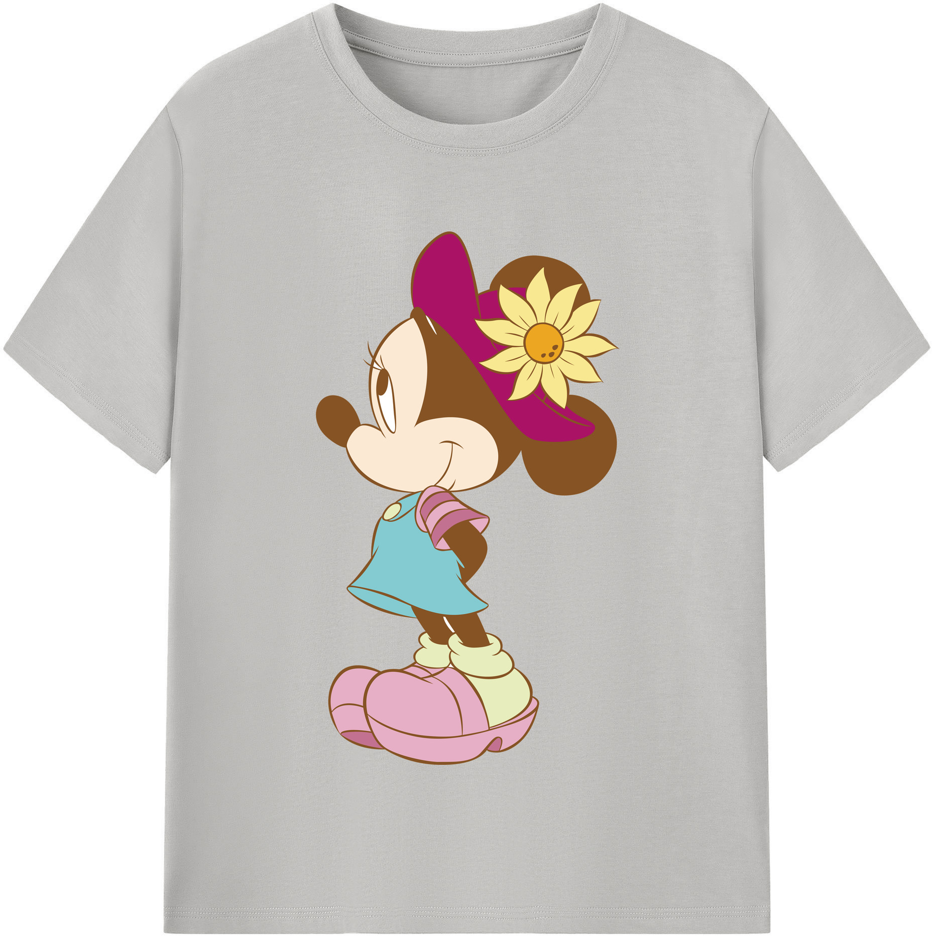 （画像用） ミッキーマウス Mickey Mouse 綿100％半袖Tシャツ（フロントプリント）
