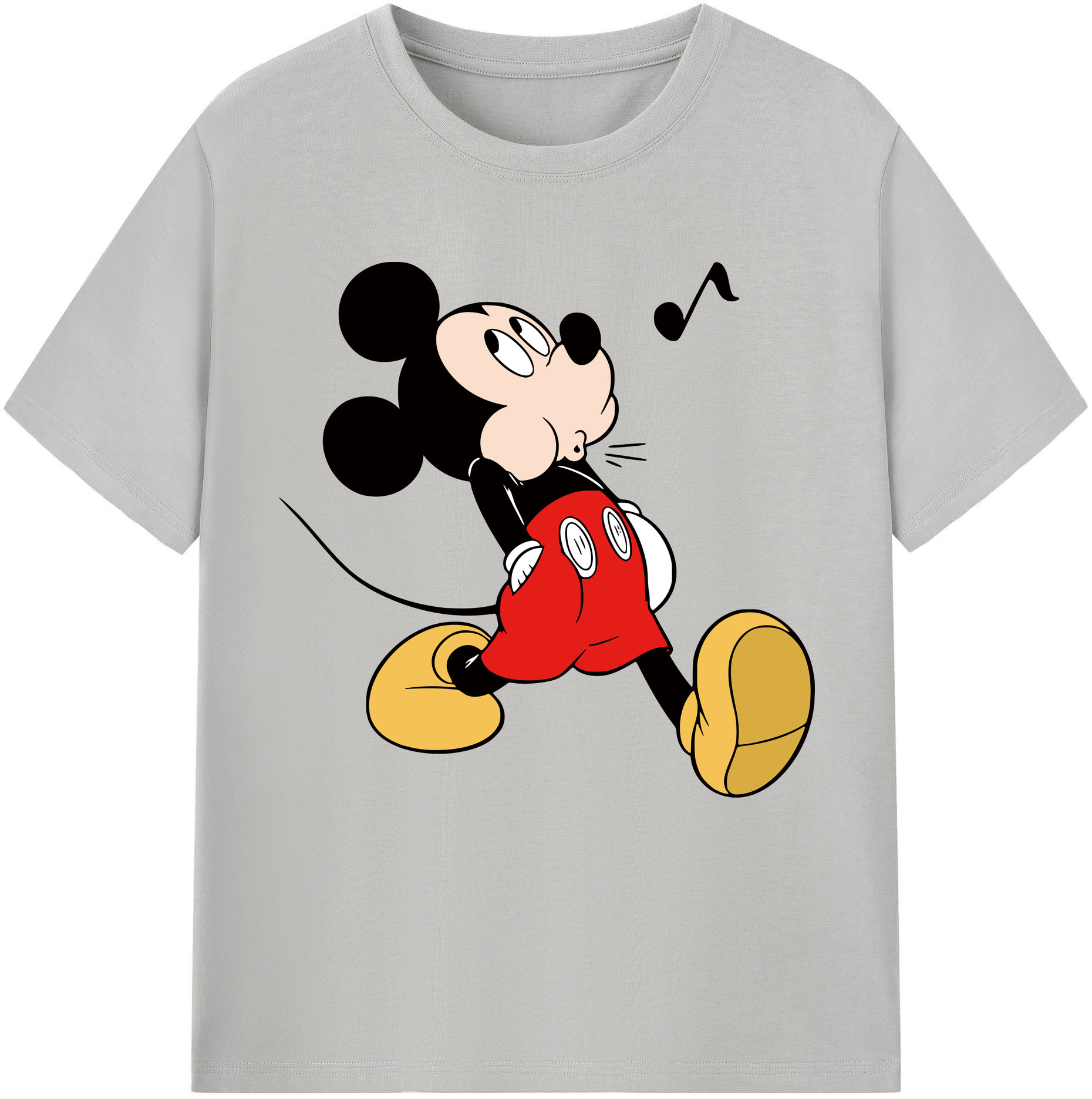 （画像用） ミッキーマウス Mickey Mouse 綿100％半袖Tシャツ（フロントプリント）