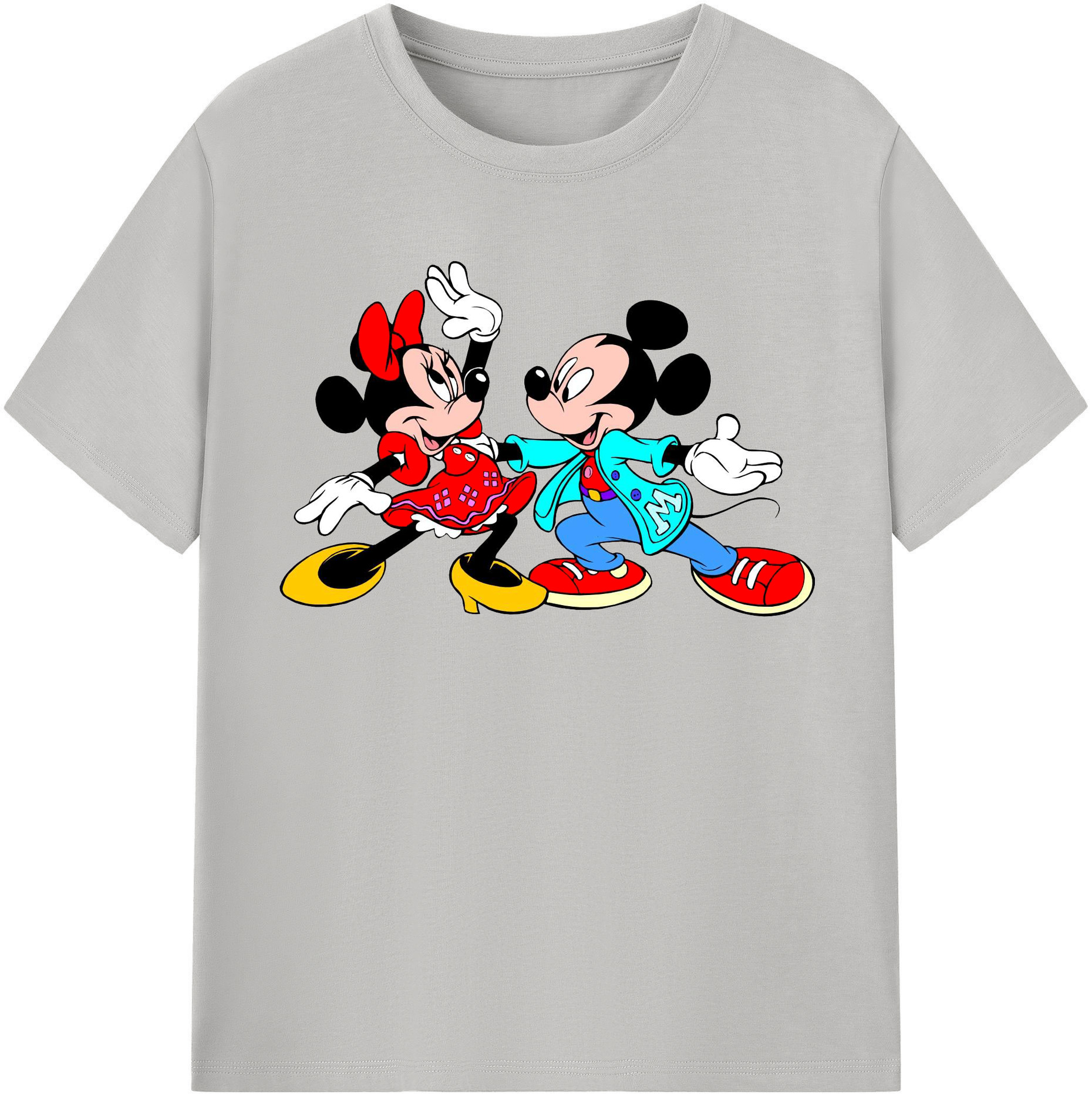 （画像用） ミッキーマウス Mickey Mouse 綿100％半袖Tシャツ（フロントプリント）