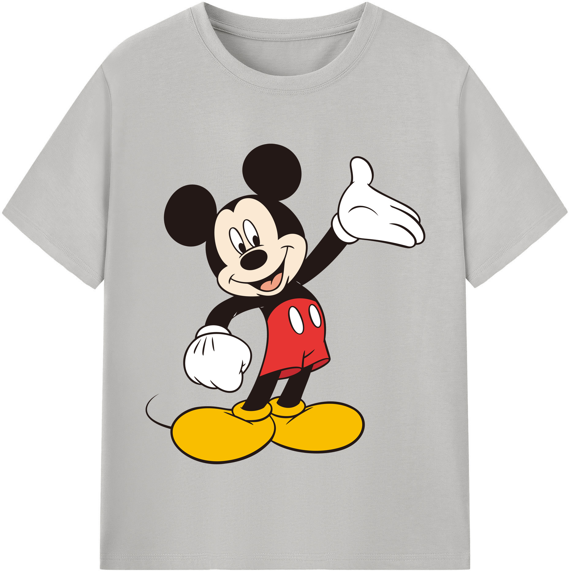 （画像用） ミッキーマウス Mickey Mouse 綿100％半袖Tシャツ（フロントプリント）