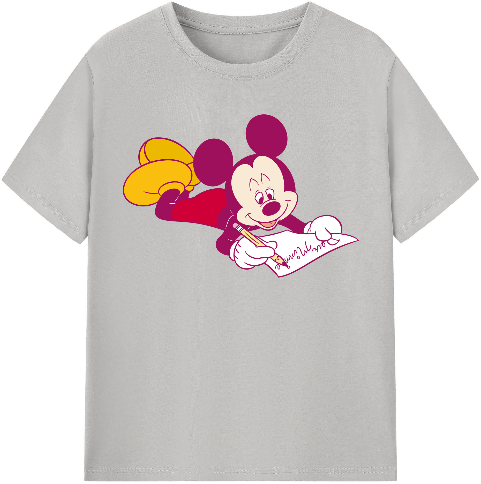 （画像用） ミッキーマウス Mickey Mouse 綿100％半袖Tシャツ（フロントプリント）