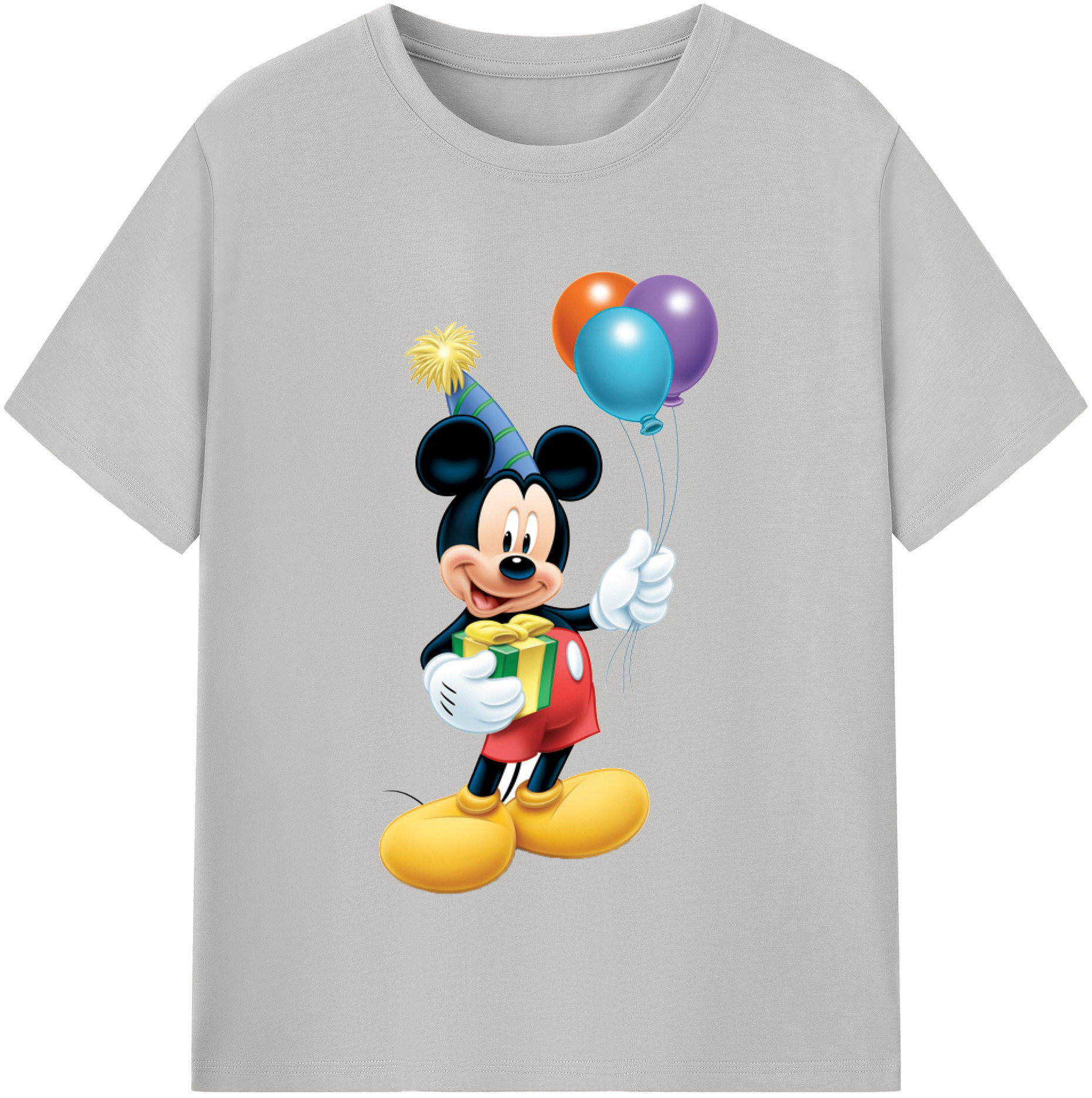 （画像用） ミッキーマウス Mickey Mouse 綿100％半袖Tシャツ（フロントプリント）