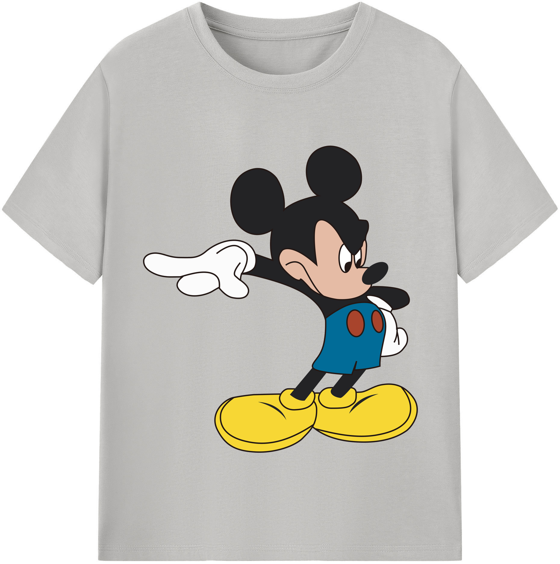 （画像用） ミッキーマウス Mickey Mouse 綿100％半袖Tシャツ（フロントプリント）
