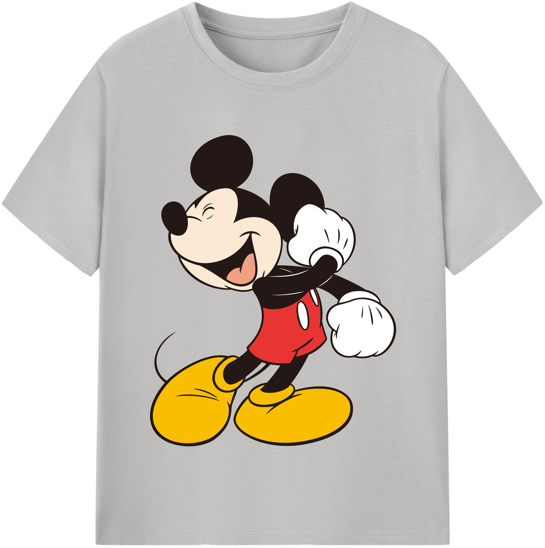 （画像用） ミッキーマウス Mickey Mouse 綿100％半袖Tシャツ（フロントプリント）
