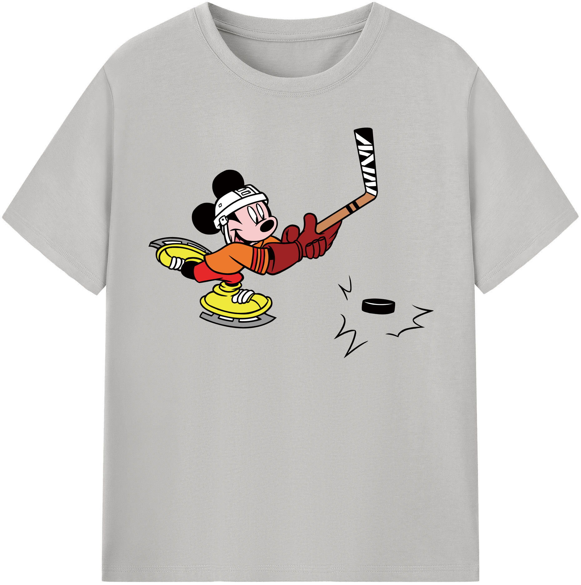 （画像用） ミッキーマウス Mickey Mouse 綿100％半袖Tシャツ（フロントプリント）