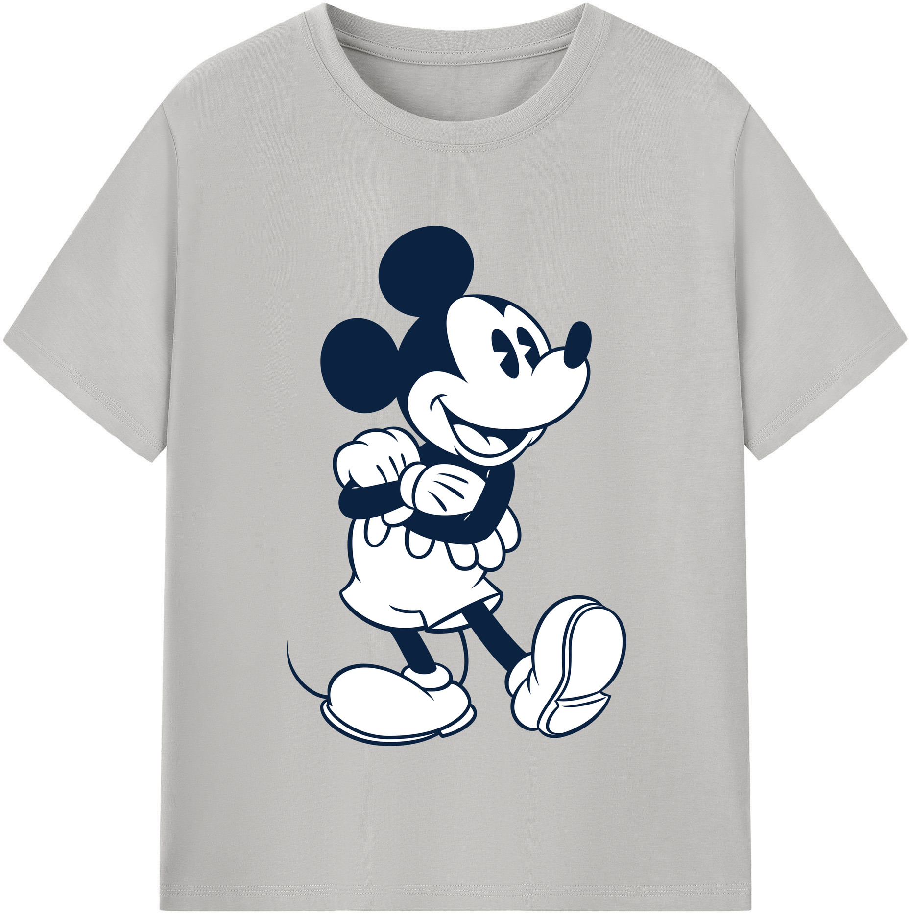 （画像用） ミッキーマウス Mickey Mouse 綿100％半袖Tシャツ（フロントプリント）