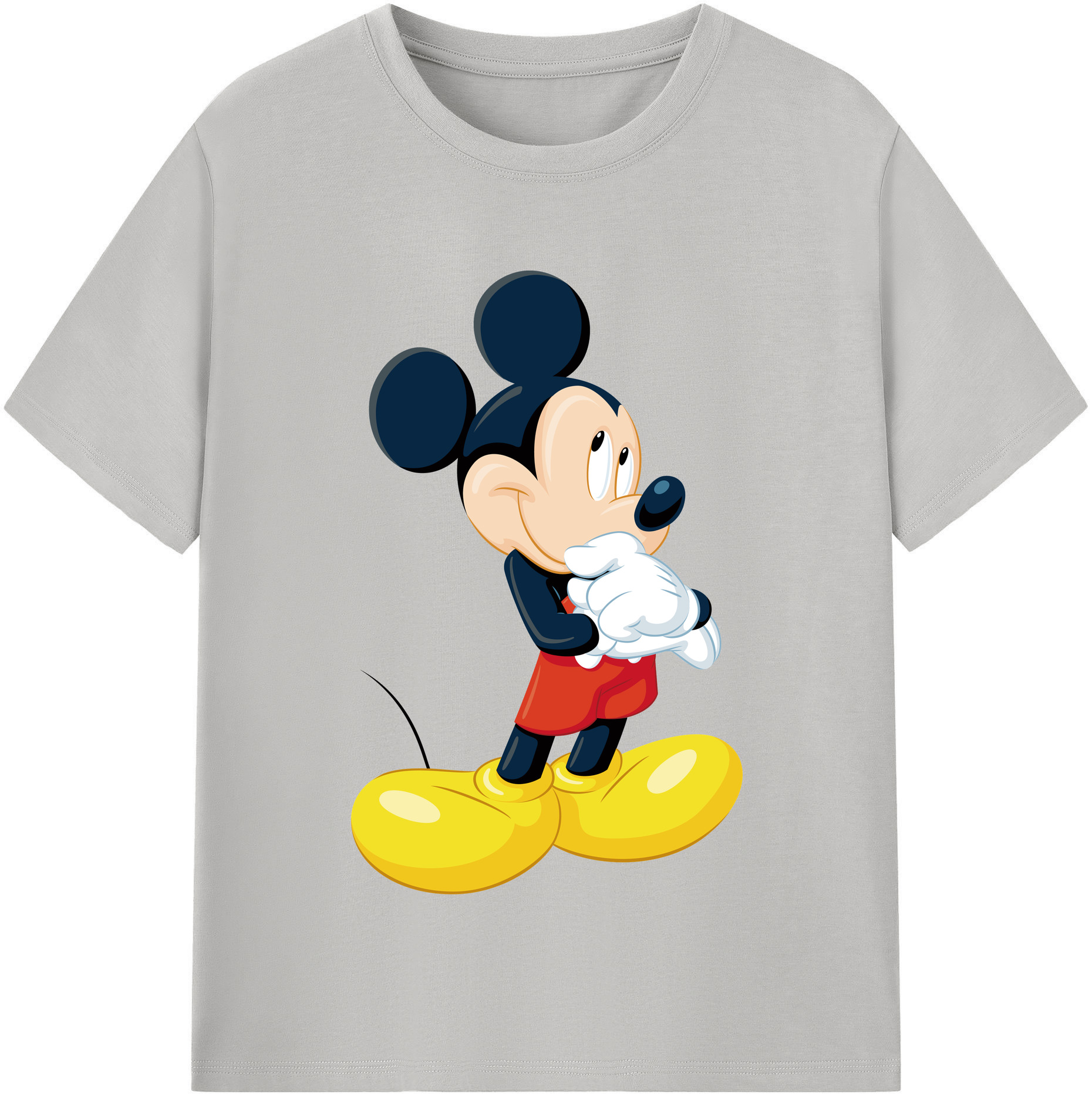 （画像用） ミッキーマウス Mickey Mouse 綿100％半袖Tシャツ（フロントプリント）