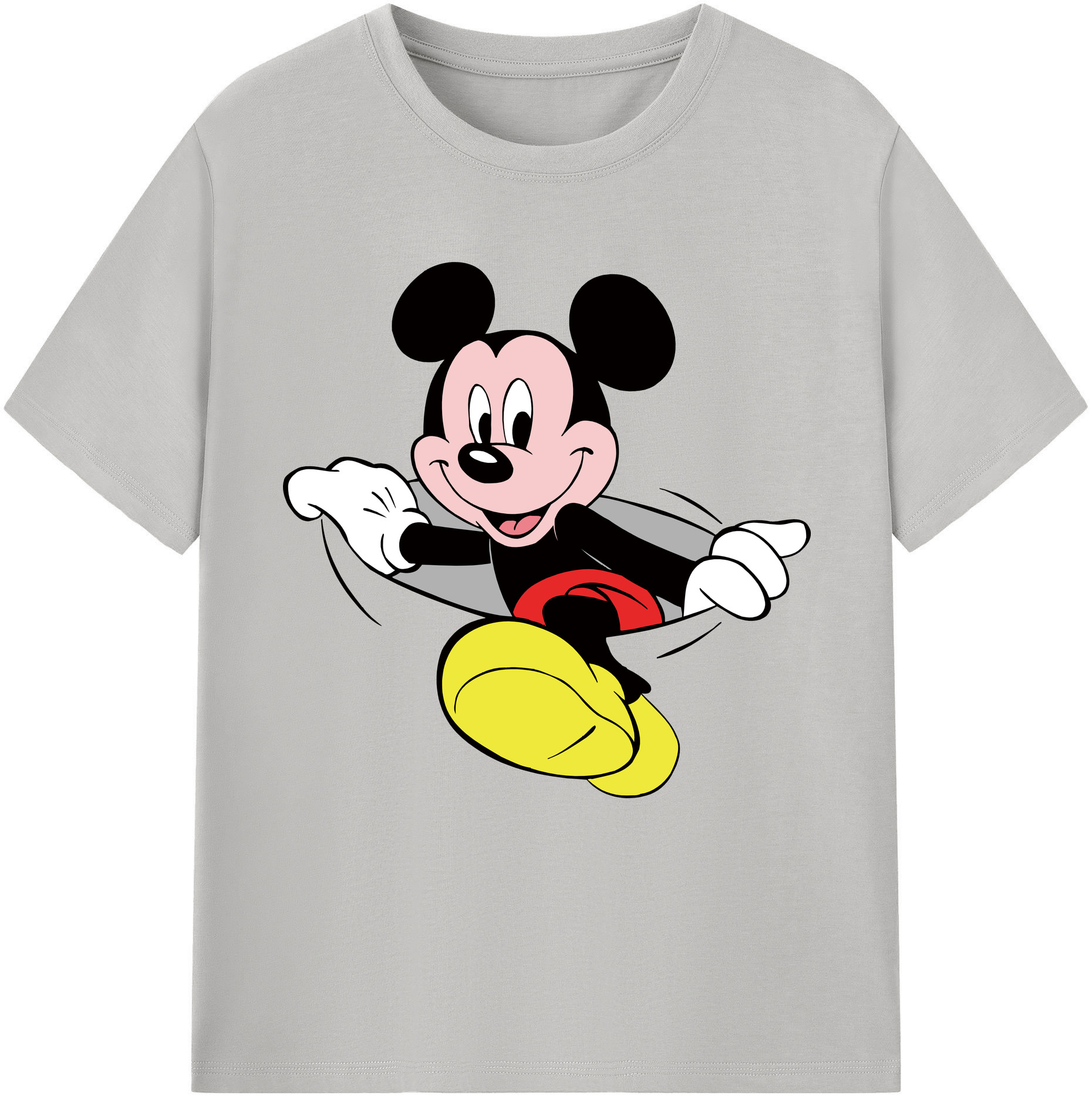 （画像用） ミッキーマウス Mickey Mouse 綿100％半袖Tシャツ（フロントプリント）