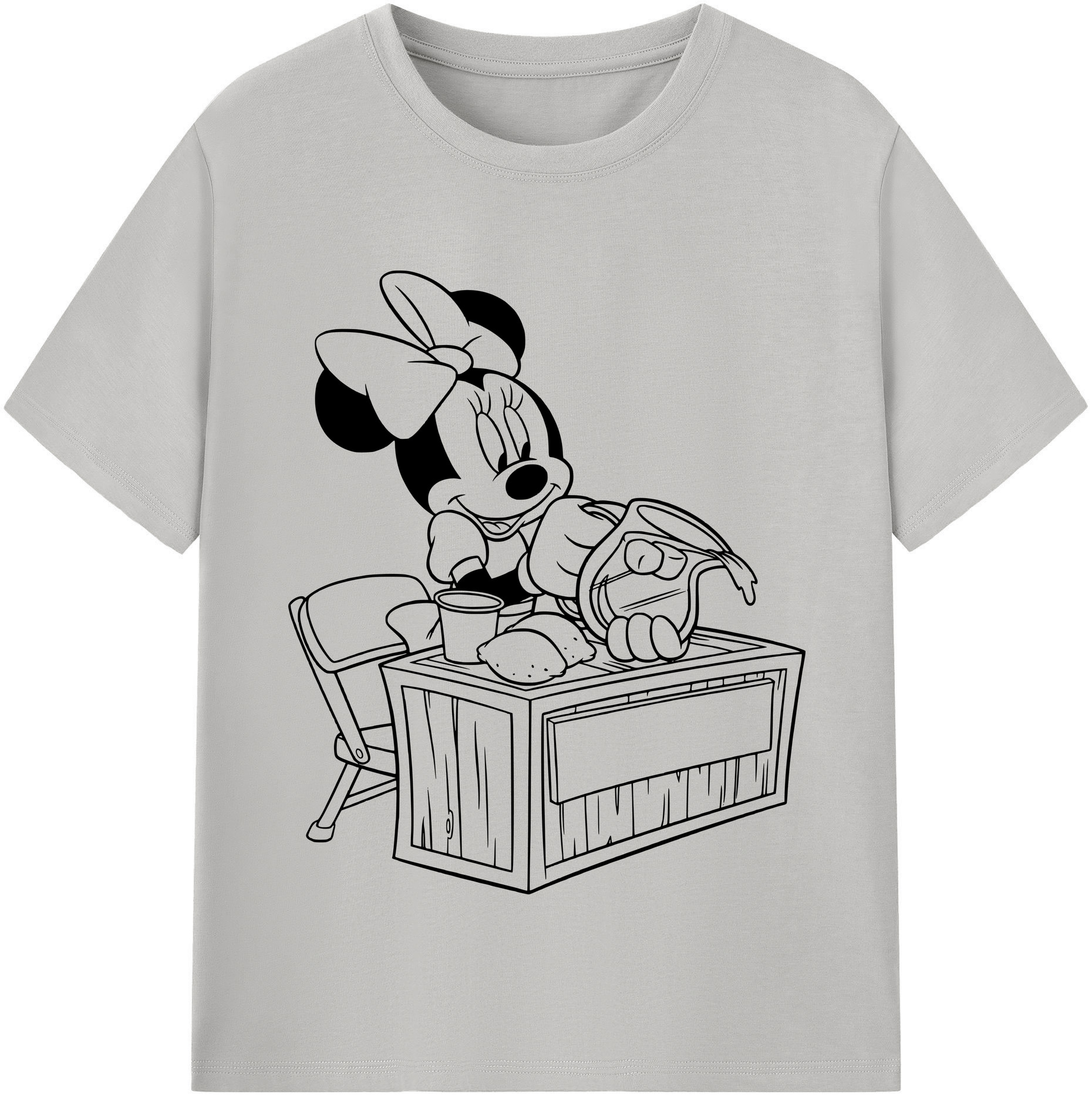 （画像用） ミッキーマウス Mickey Mouse 綿100％半袖Tシャツ（フロントプリント）