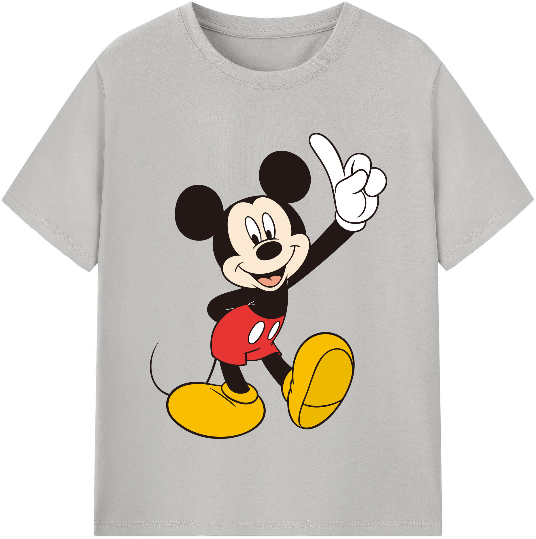 （画像用） ミッキーマウス Mickey Mouse 綿100％半袖Tシャツ（フロントプリント）